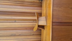 Wood Shoggi stool by Alain Gaubert