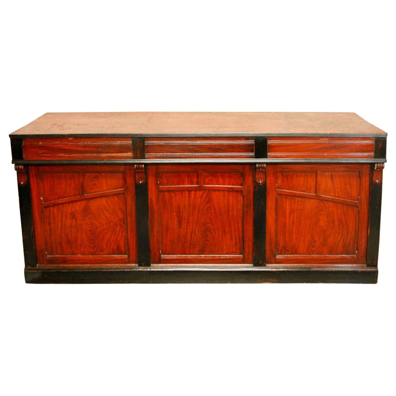 19th Century Wooden Shop Counter For Sale