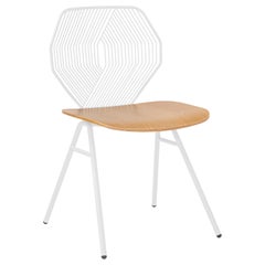 Wood Side Chair, Modern Minimalist Design in White by Bend Goods