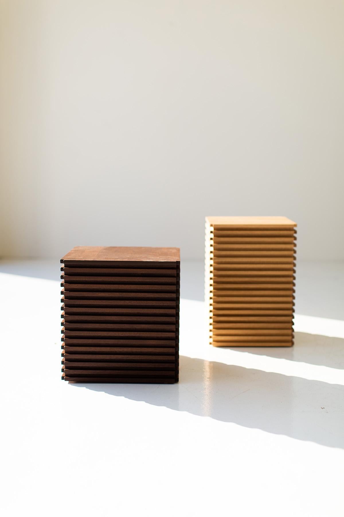 XXIe siècle et contemporain Table d'Appoint en Bois Bertu, Table d'Appoint Cicely en Chêne Blanc en vente