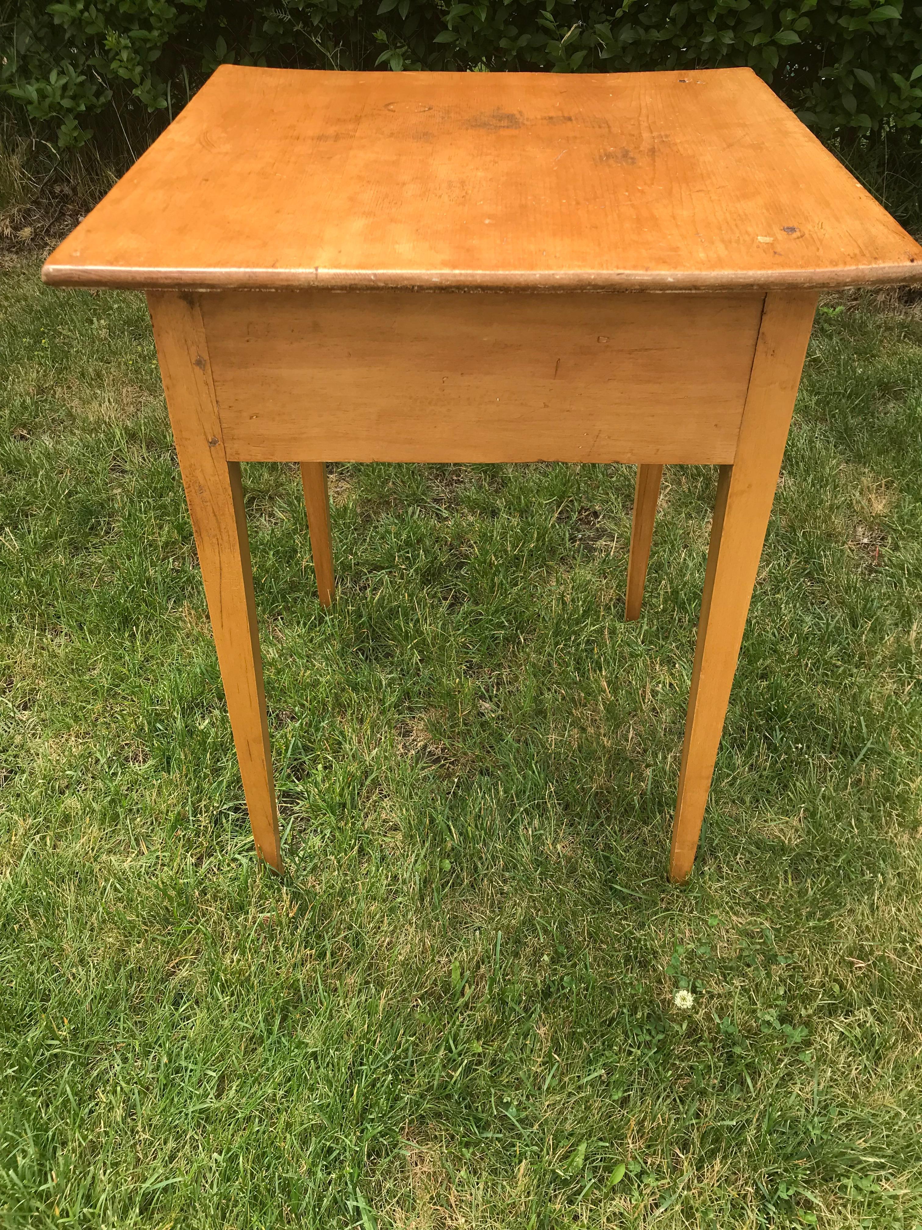 Wood Side Table In Good Condition In Nantucket, MA