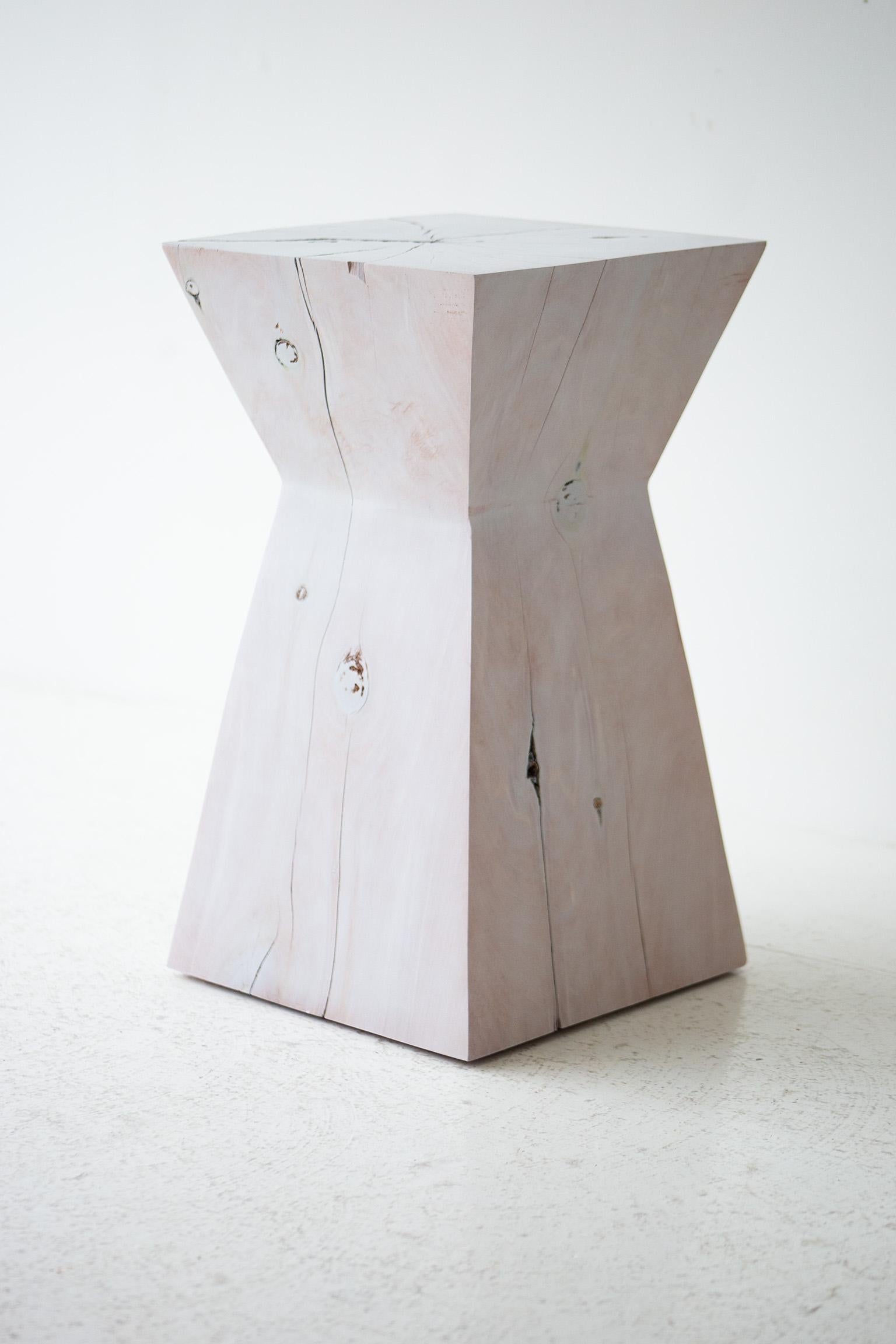 Bertu Wood Side Tables, SOL Wood Side Table, Red Cedar For Sale 2