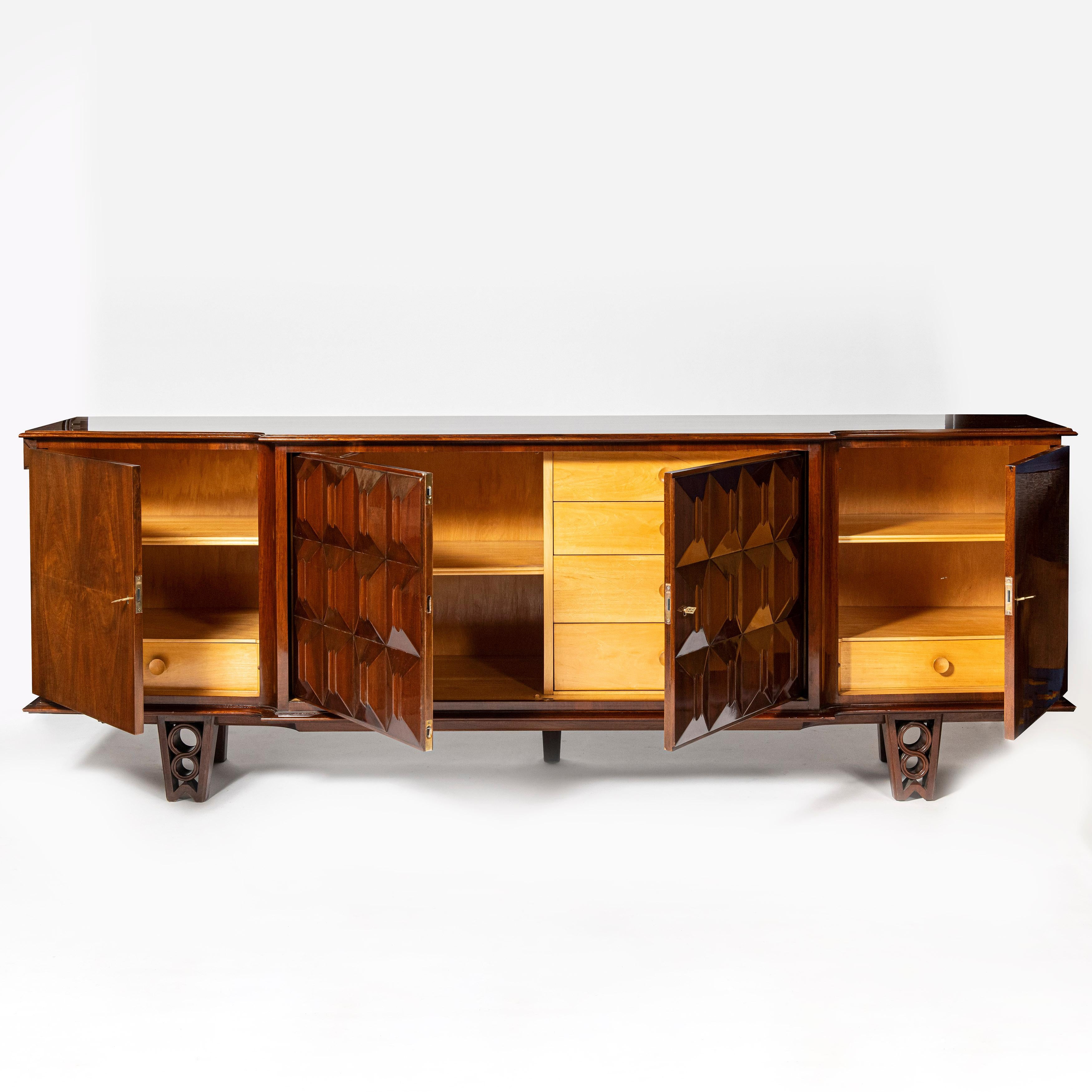 Wood sideboard by Englander & Bonta, Argentina, Buenos Aires, circa 1950.