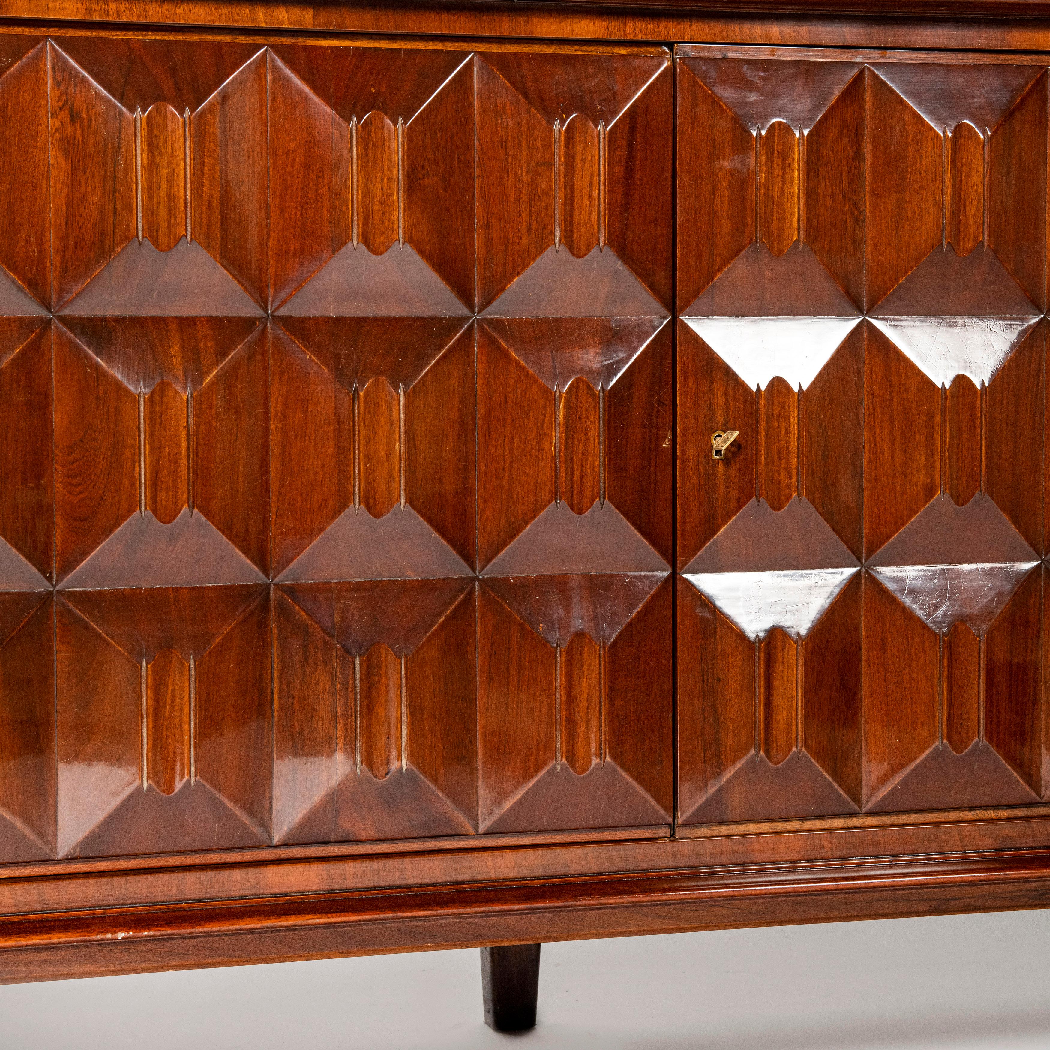 Mid-Century Modern Wood Sideboard by Englander & Bonta, Argentina, Buenos Aires, circa 1950