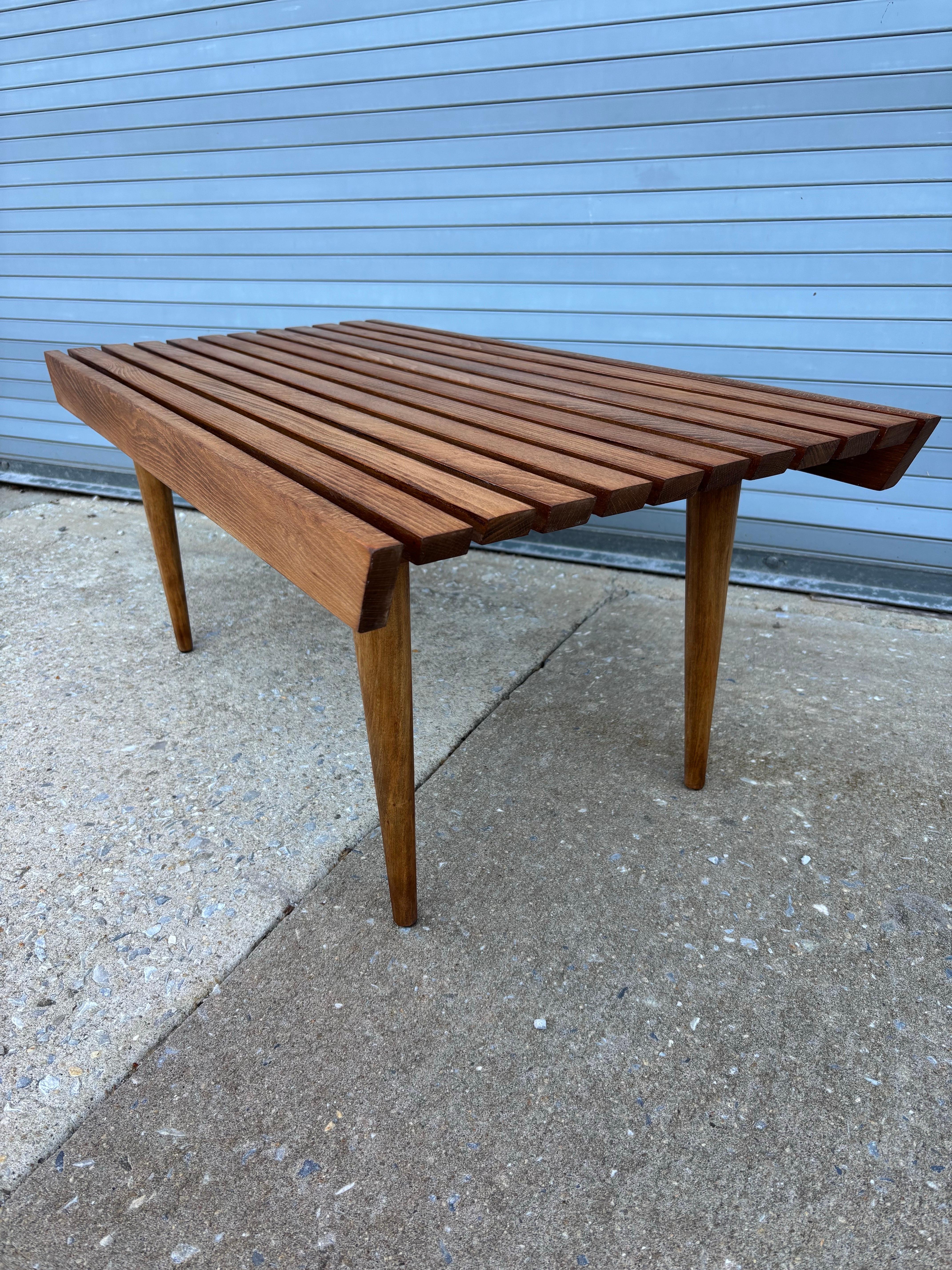 Wood Slat Bench 1