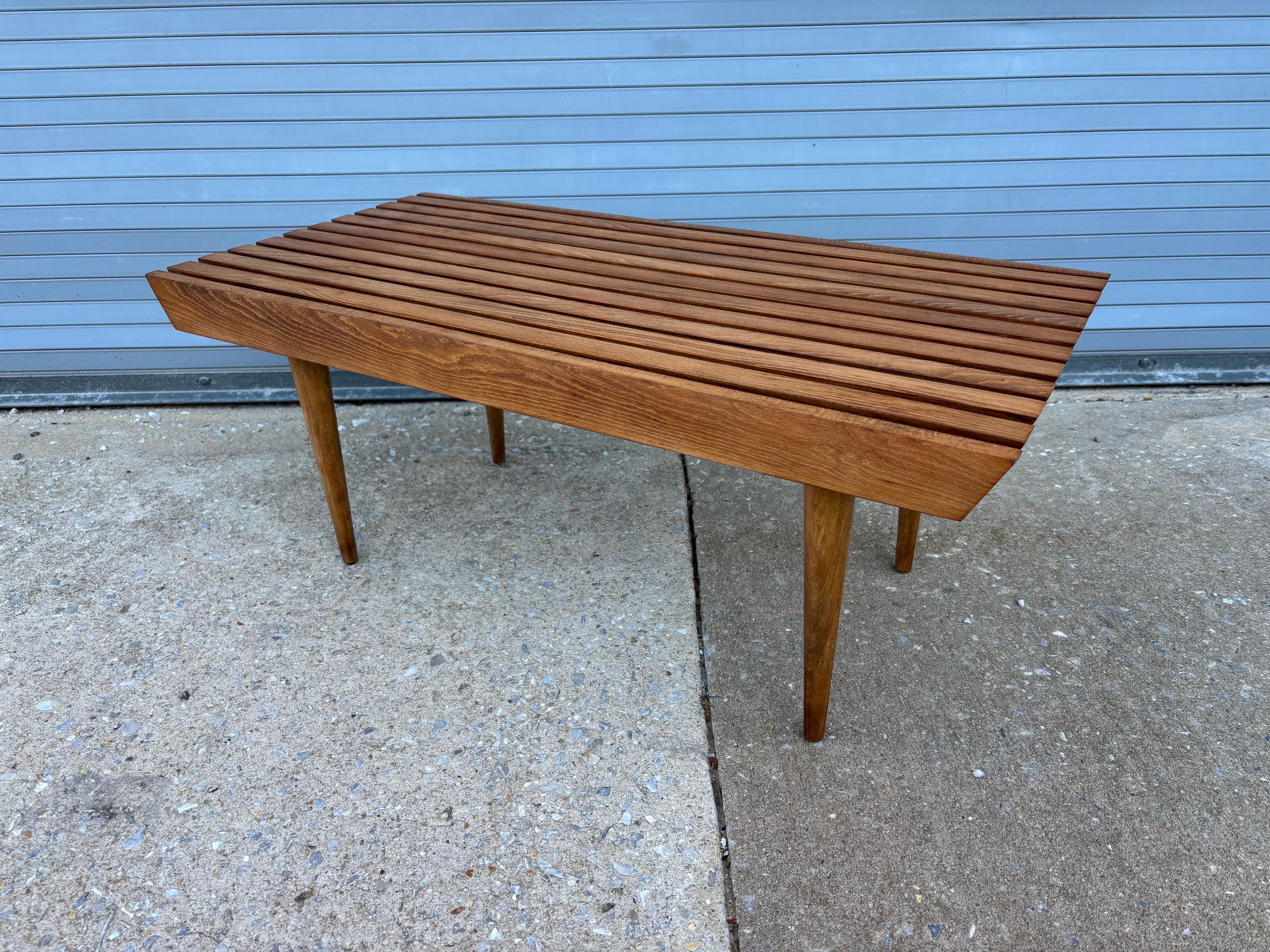 Wood Slat Bench 2