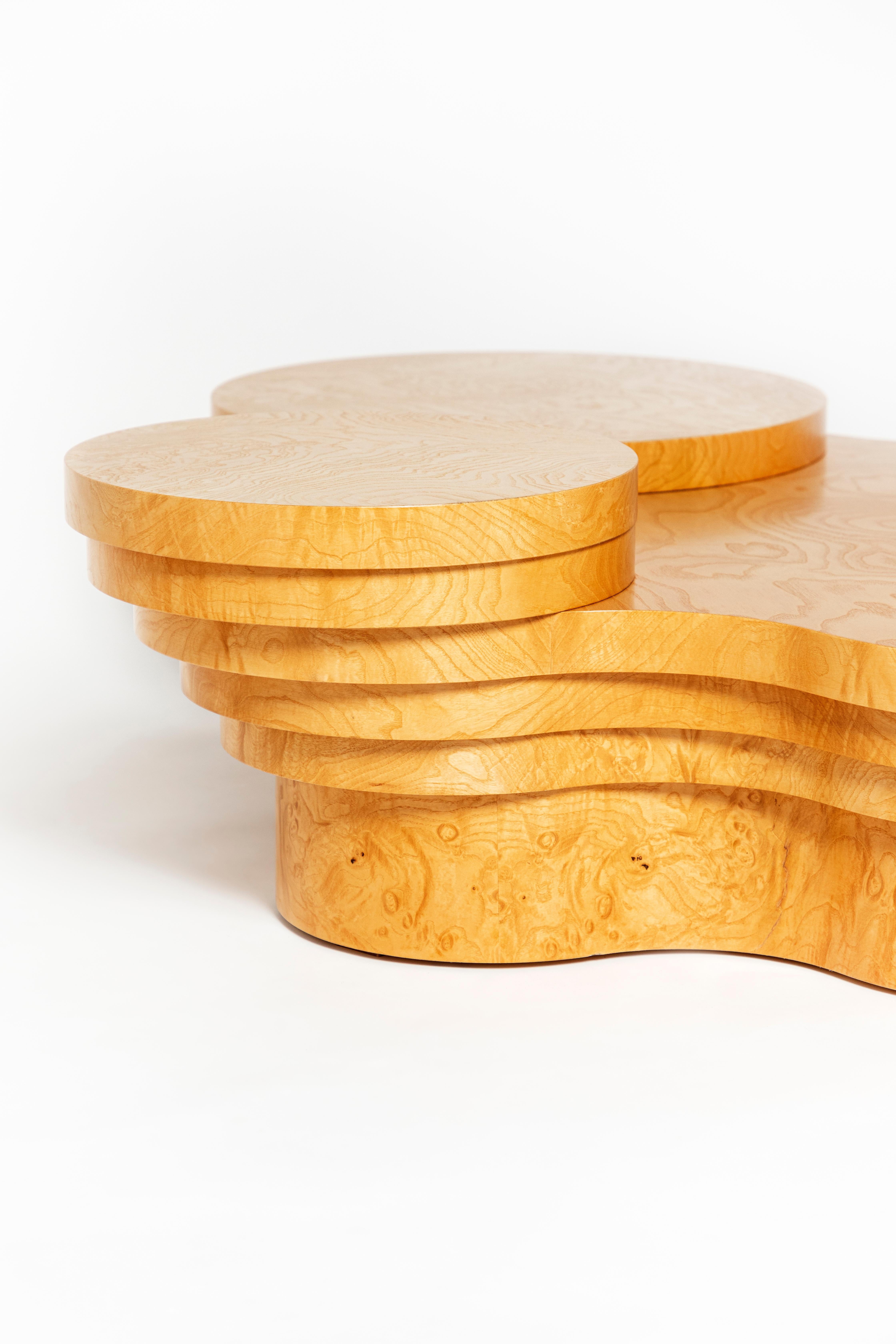 Ash Wood Slice Me Up Sculptural Coffee Table by Pietro Franceschini