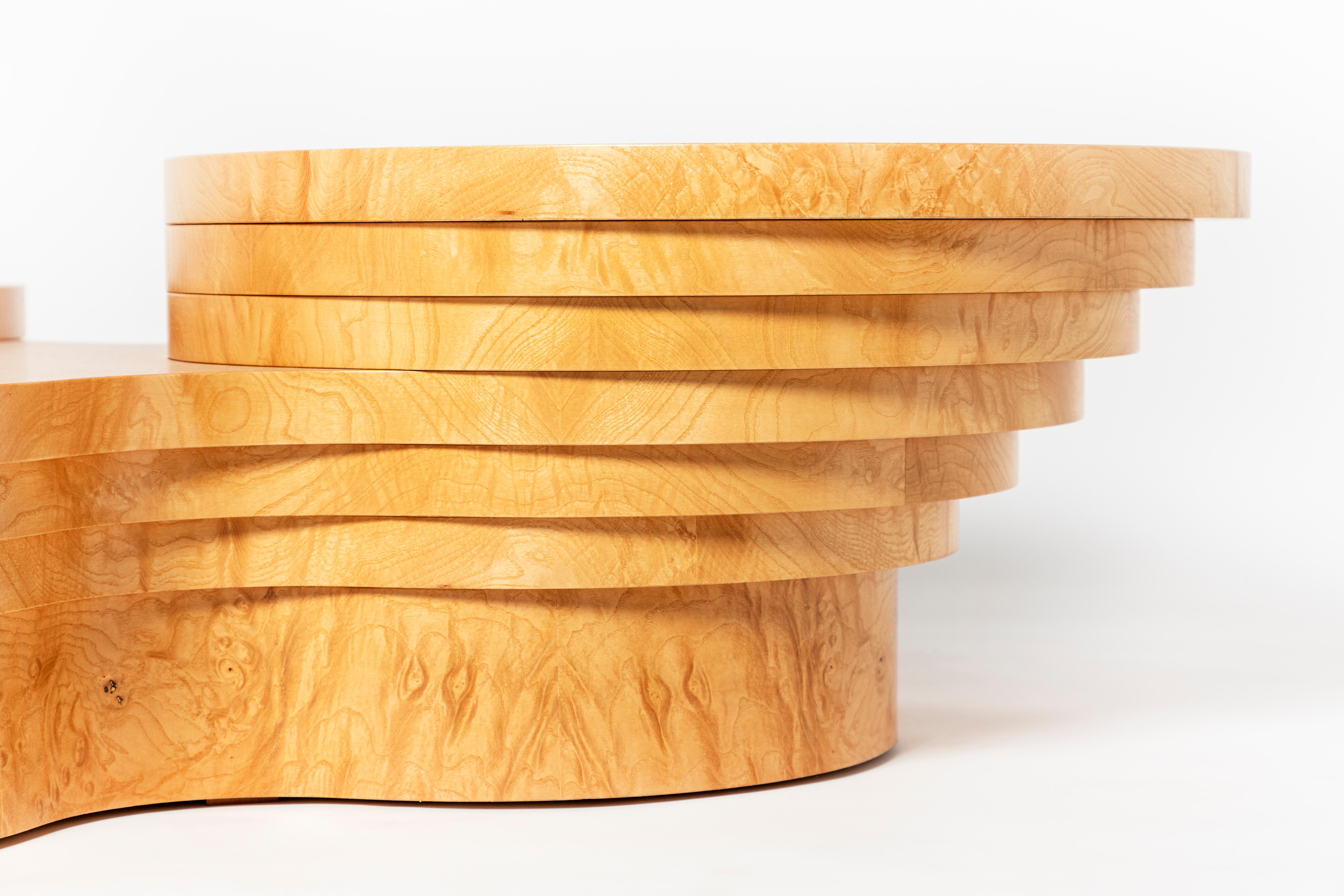 Ash Wood Slice Me Up Sculptural Coffee Table by Pietro Franceschini