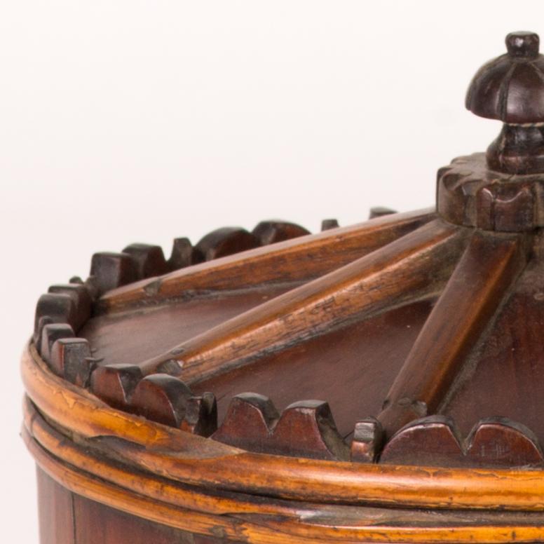 Swedish Wood Spice Bucket from Mid-19th Century Sweden For Sale