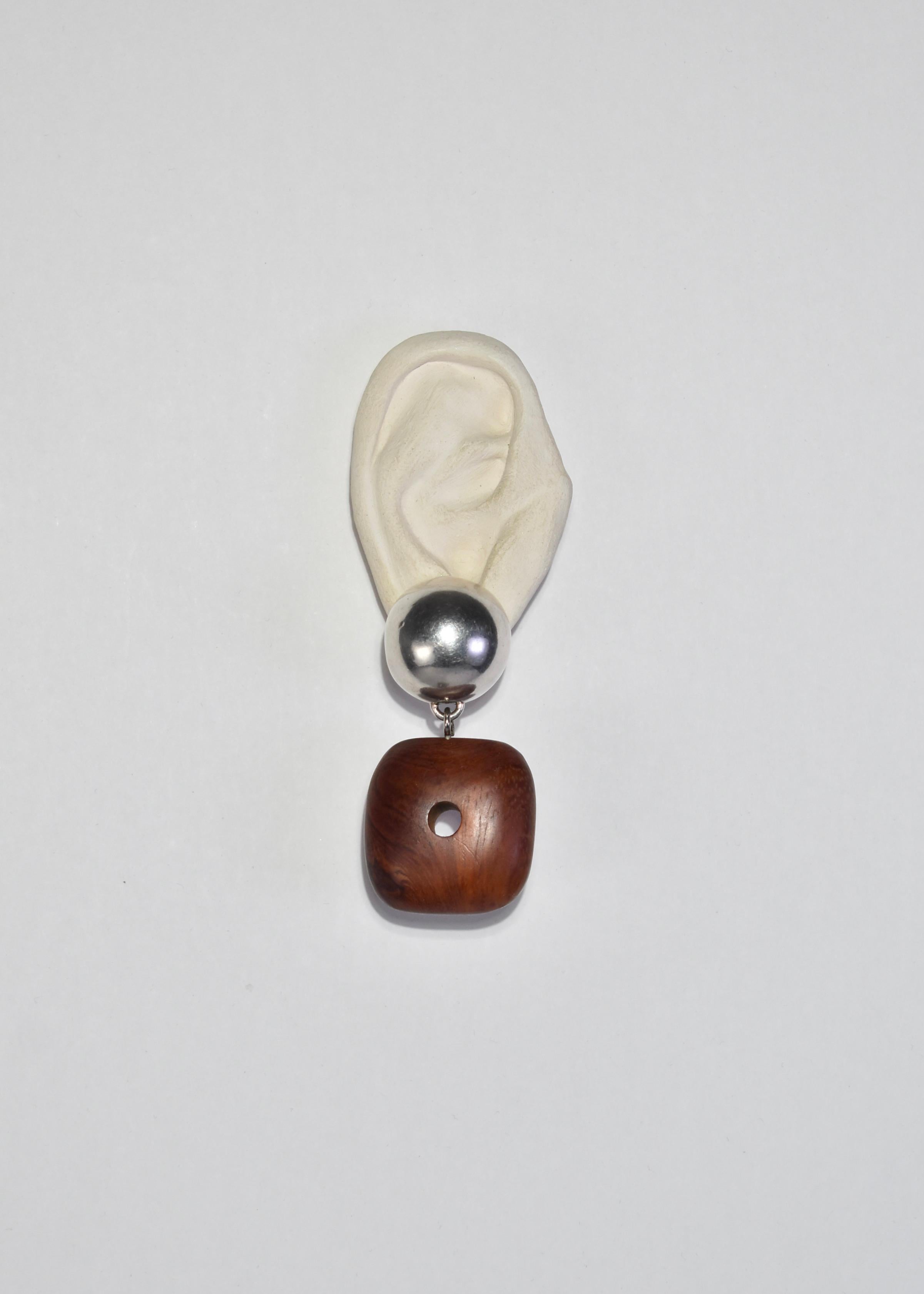 Modernist Wood Statement Earrings