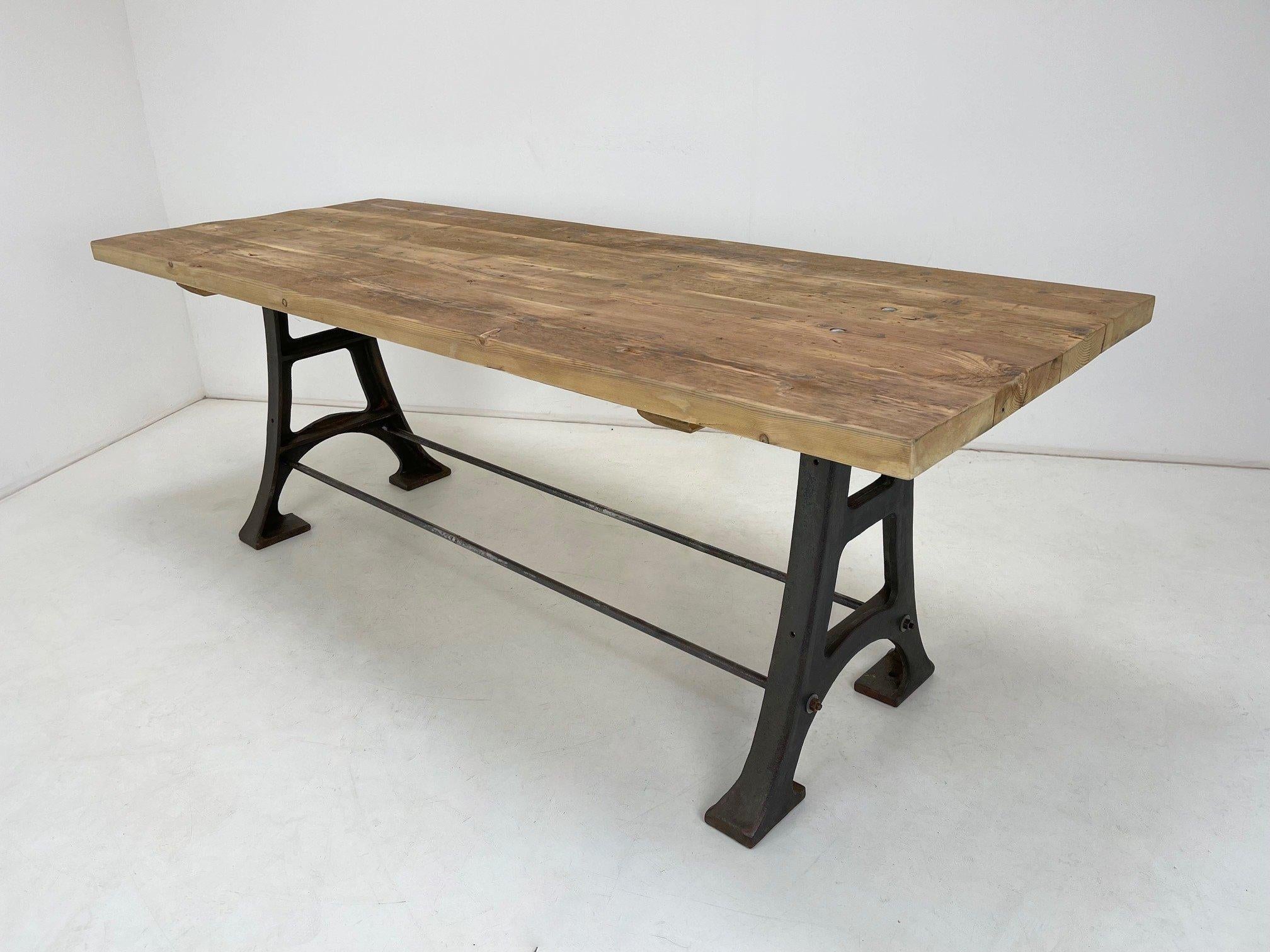 Czech Wood & Steel Industrial Table