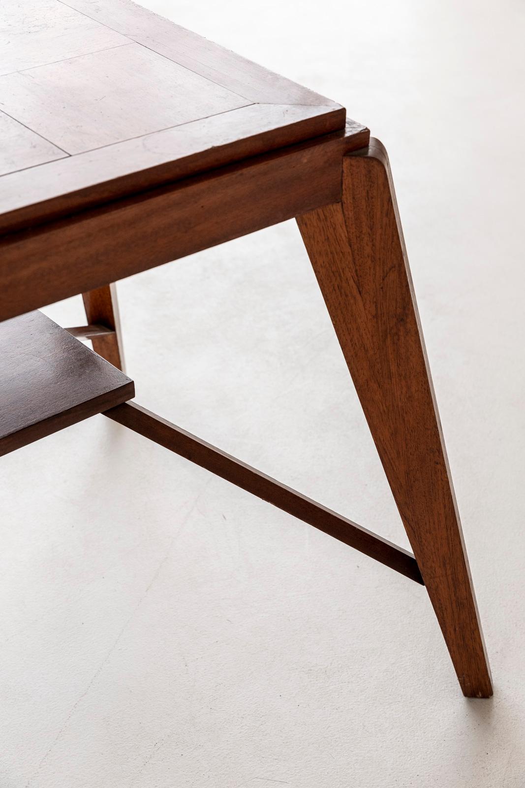 Wood Stool Attributed to Pierre Jeanneret For Sale 7