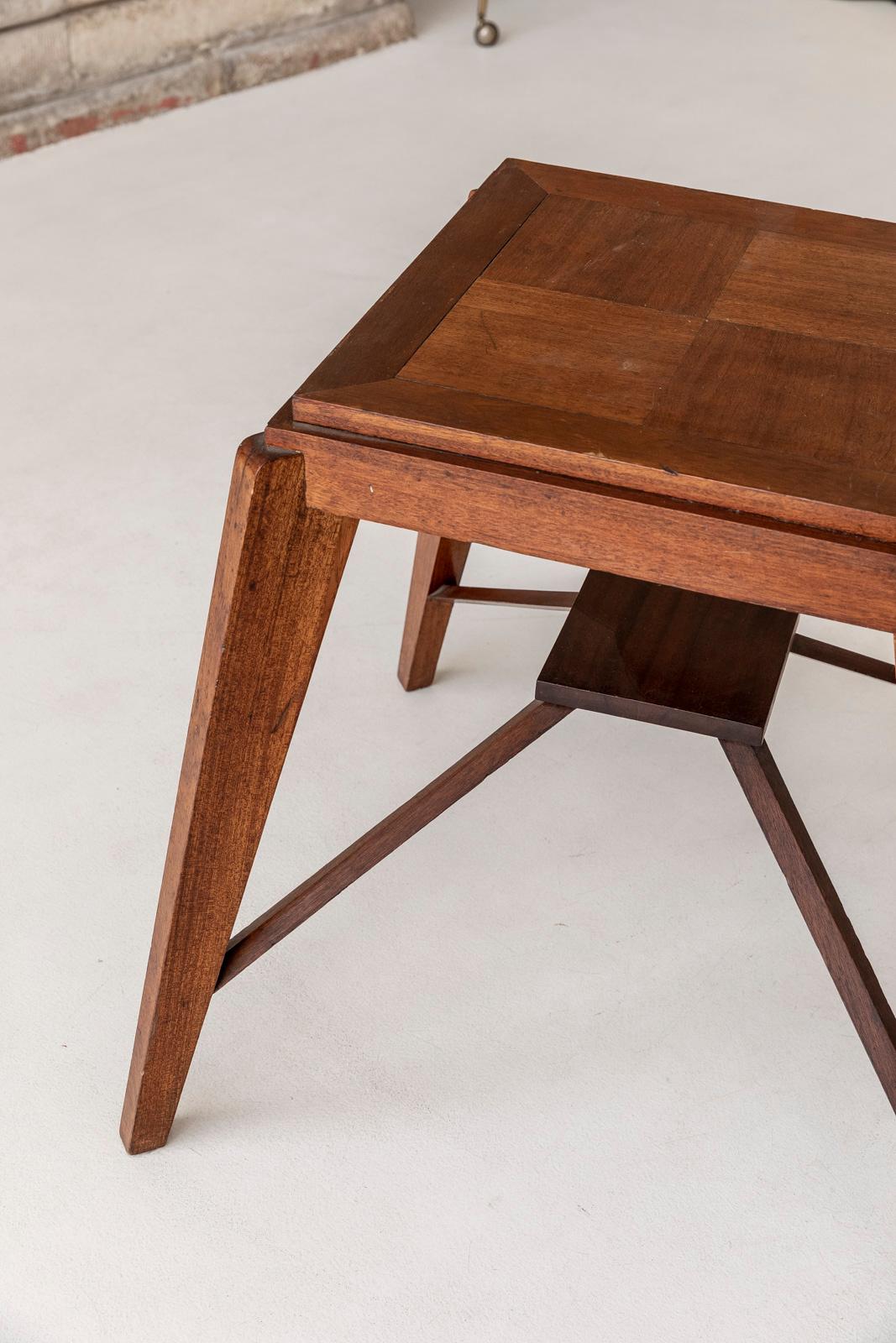 Wood Stool Attributed to Pierre Jeanneret For Sale 9