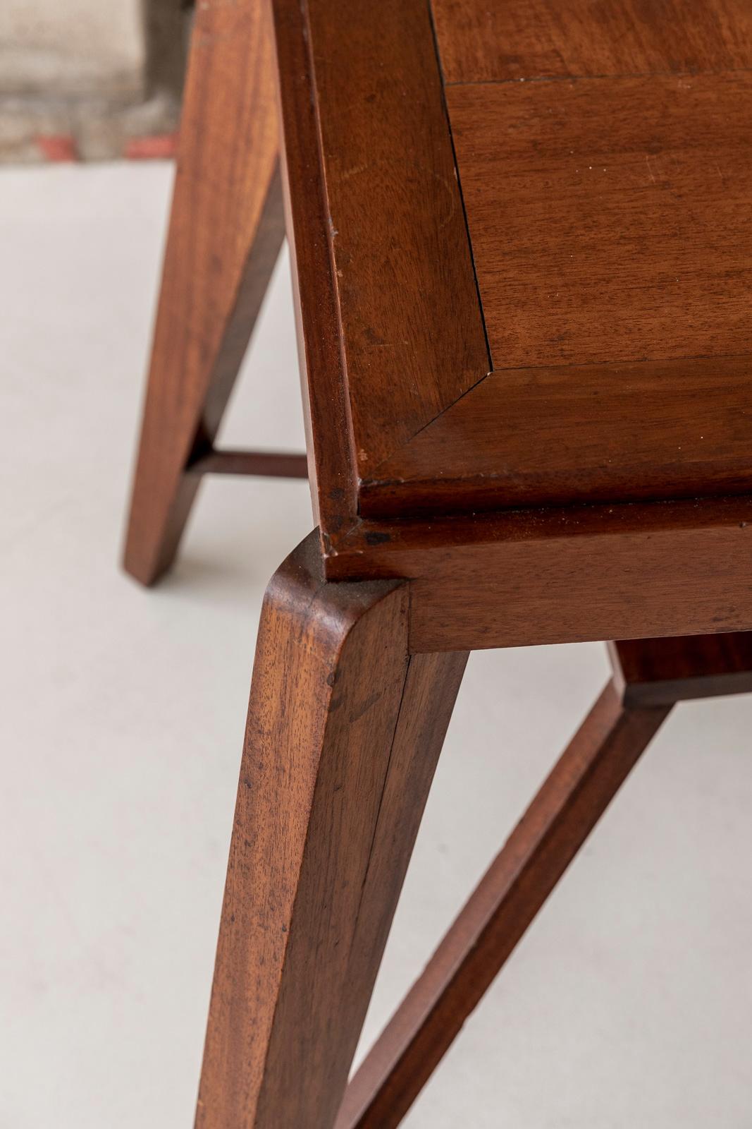 Italian Wood Stool Attributed to Pierre Jeanneret For Sale