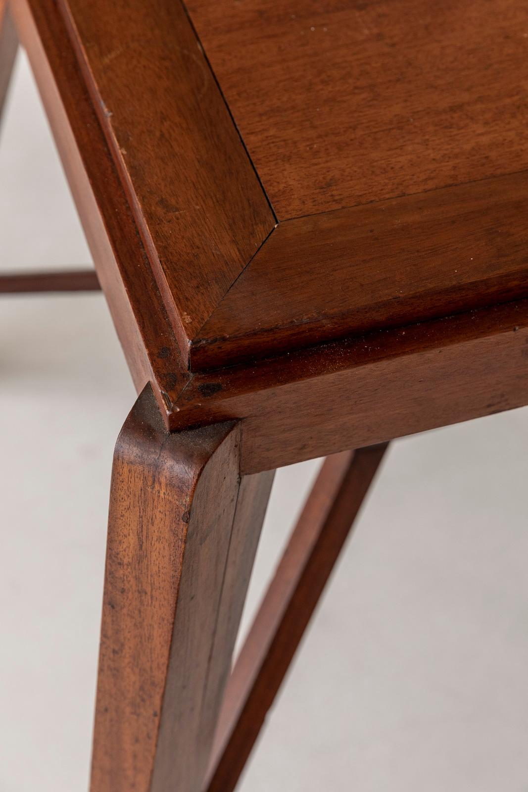 Mid-20th Century Wood Stool Attributed to Pierre Jeanneret For Sale
