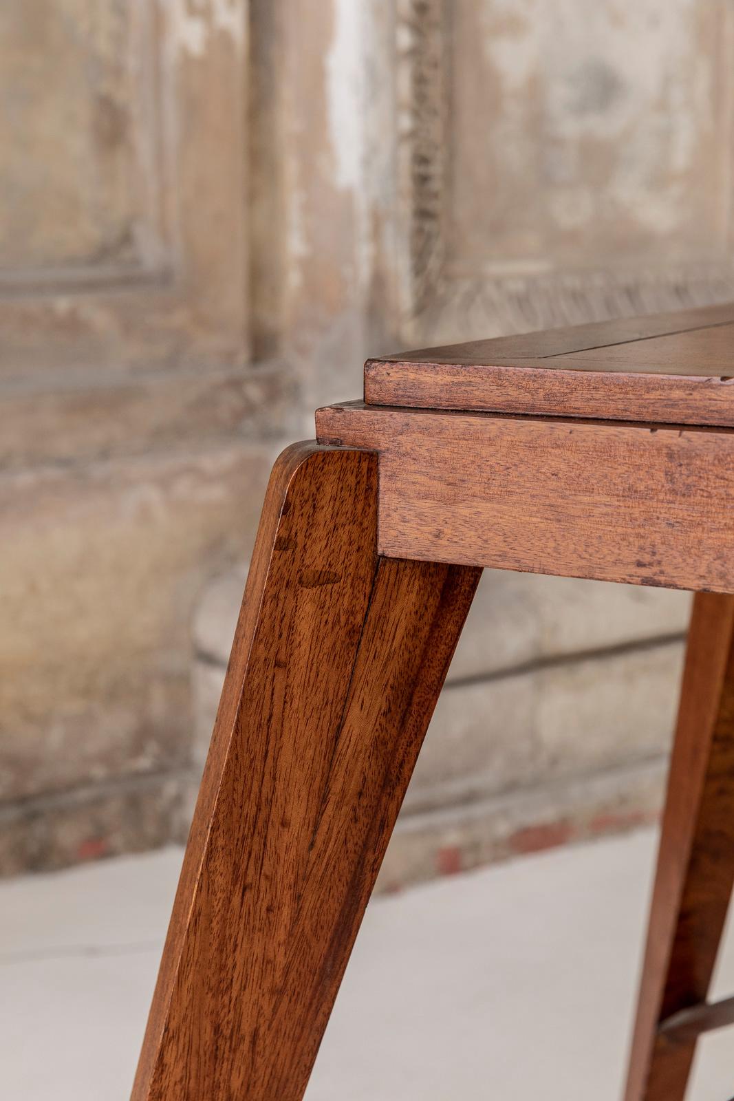 Wood Stool Attributed to Pierre Jeanneret For Sale 2