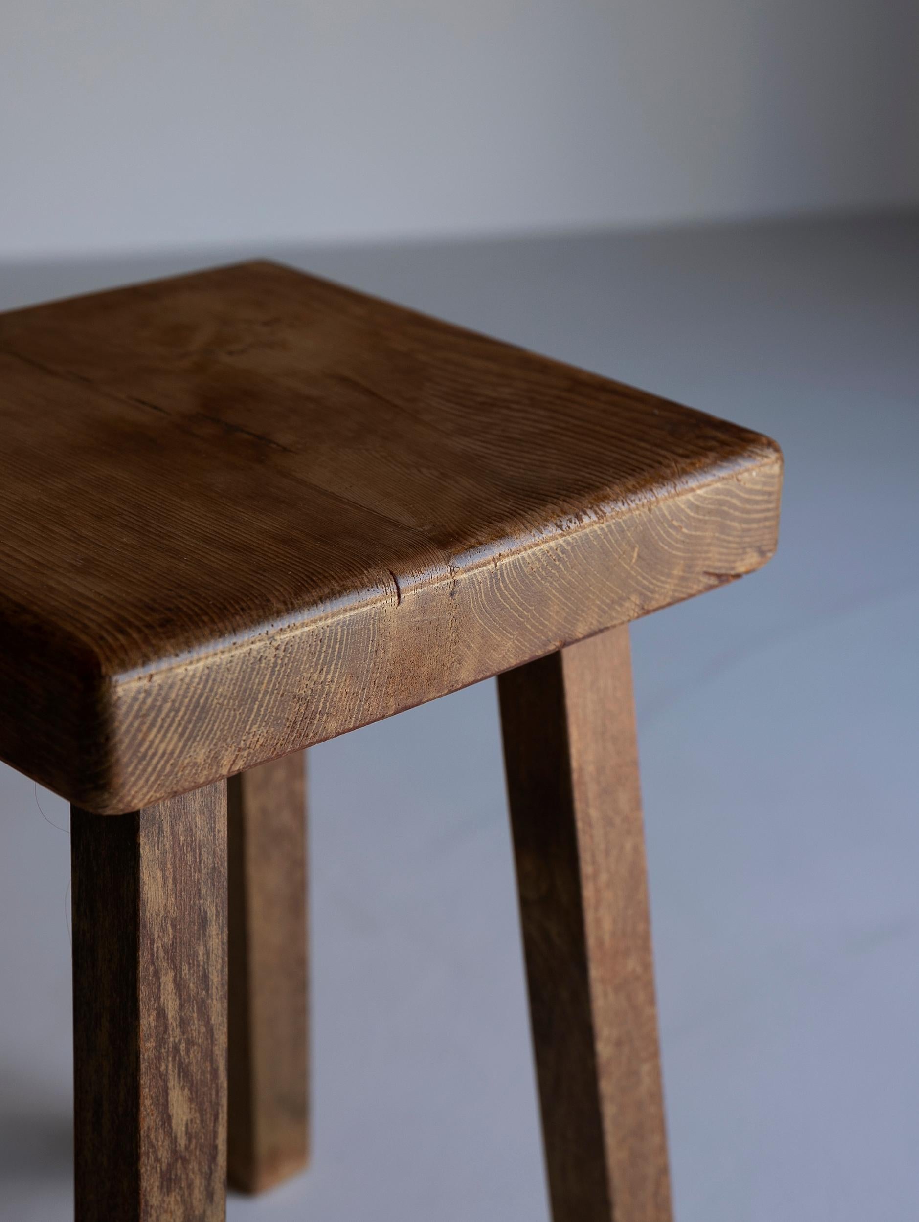 French Wood Stool for Arc 1800 by Charlotte Perriand