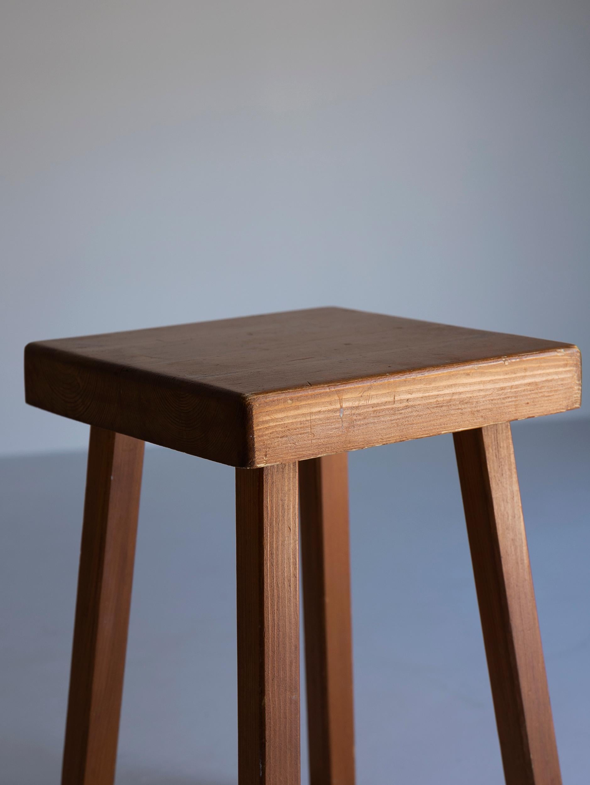 Wood Stool for Arc 1800 by Charlotte Perriand In Good Condition In Sammu-shi, Chiba
