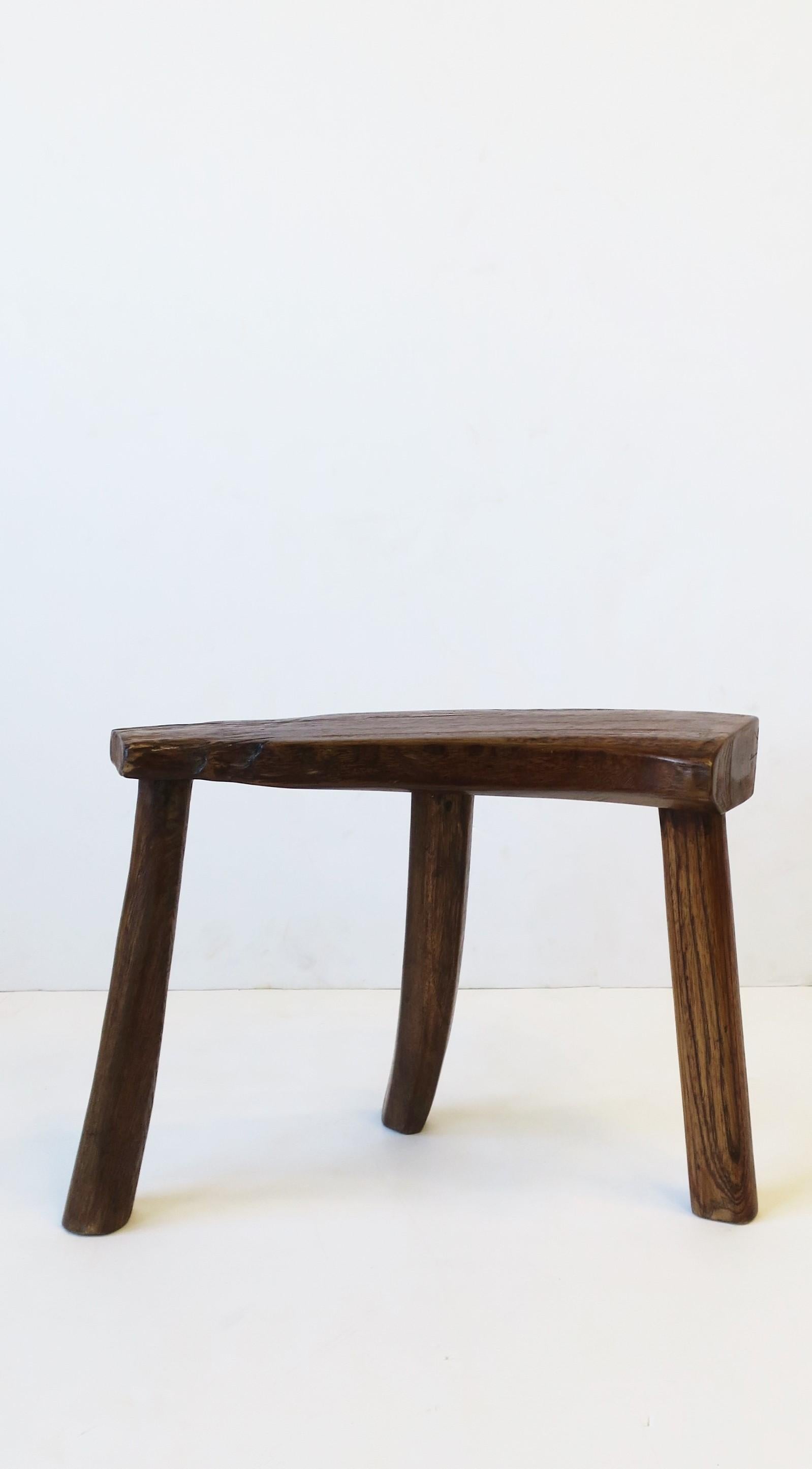Lacquered Wood Stool For Sale