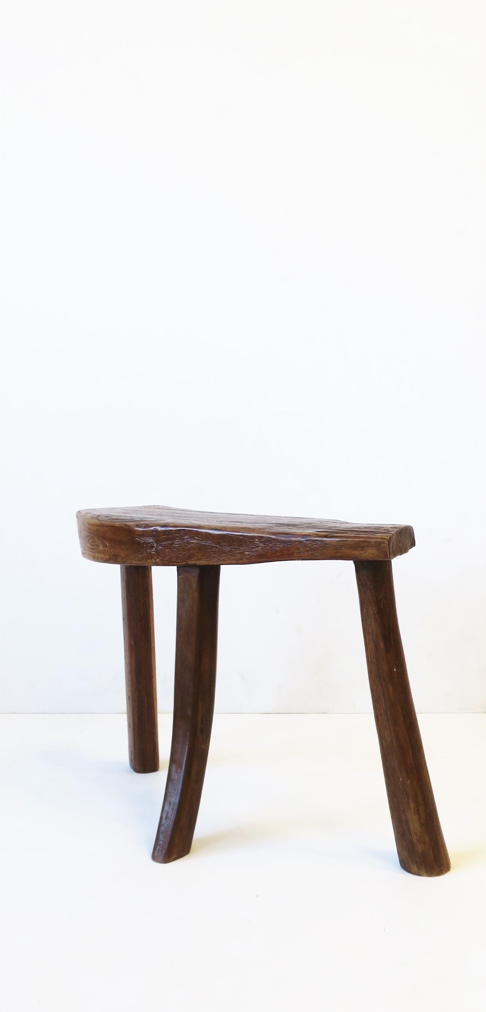 Wood Stool In Good Condition For Sale In New York, NY