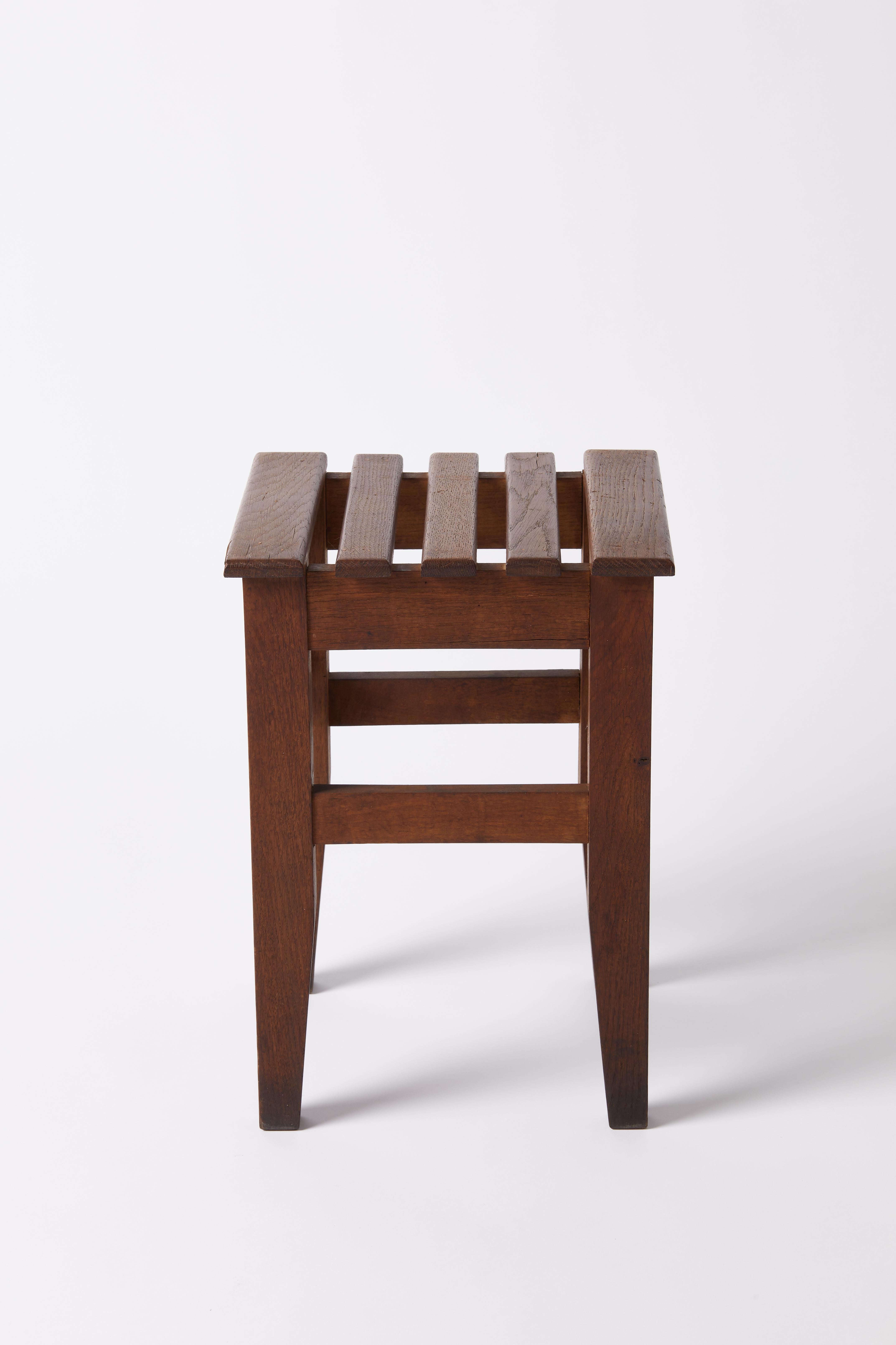 French Wood Stool, France, 20th C For Sale