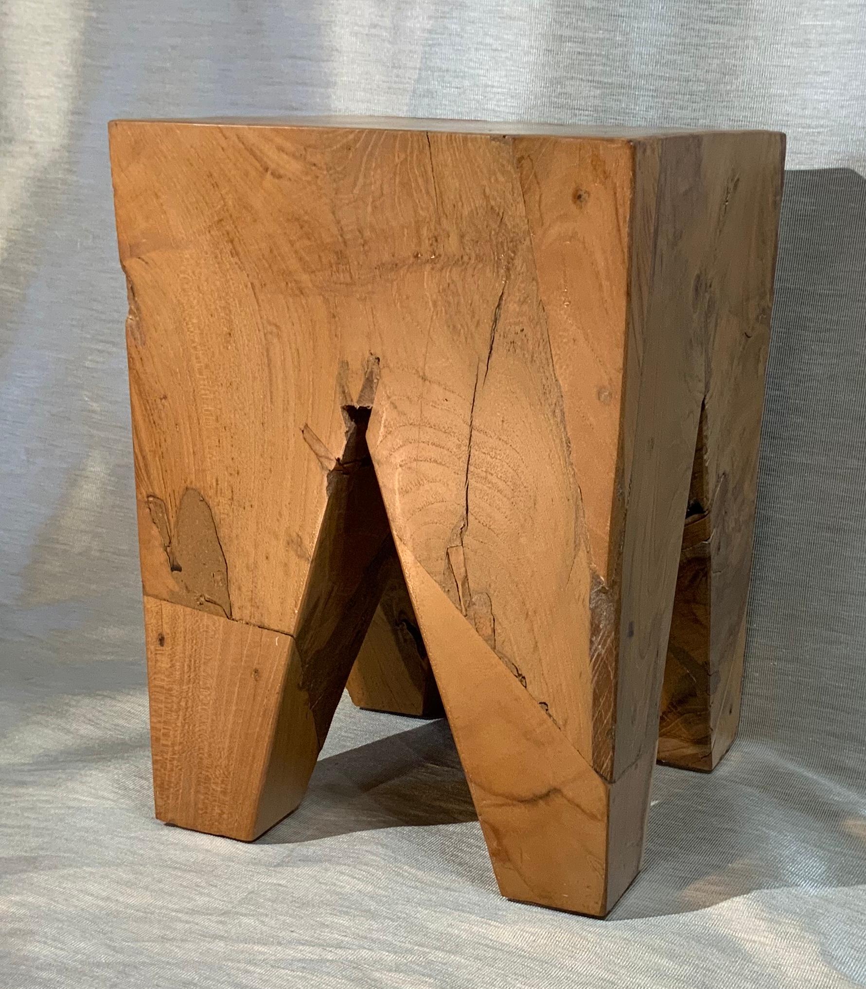 Wood Stool or Rustic Side Table 5