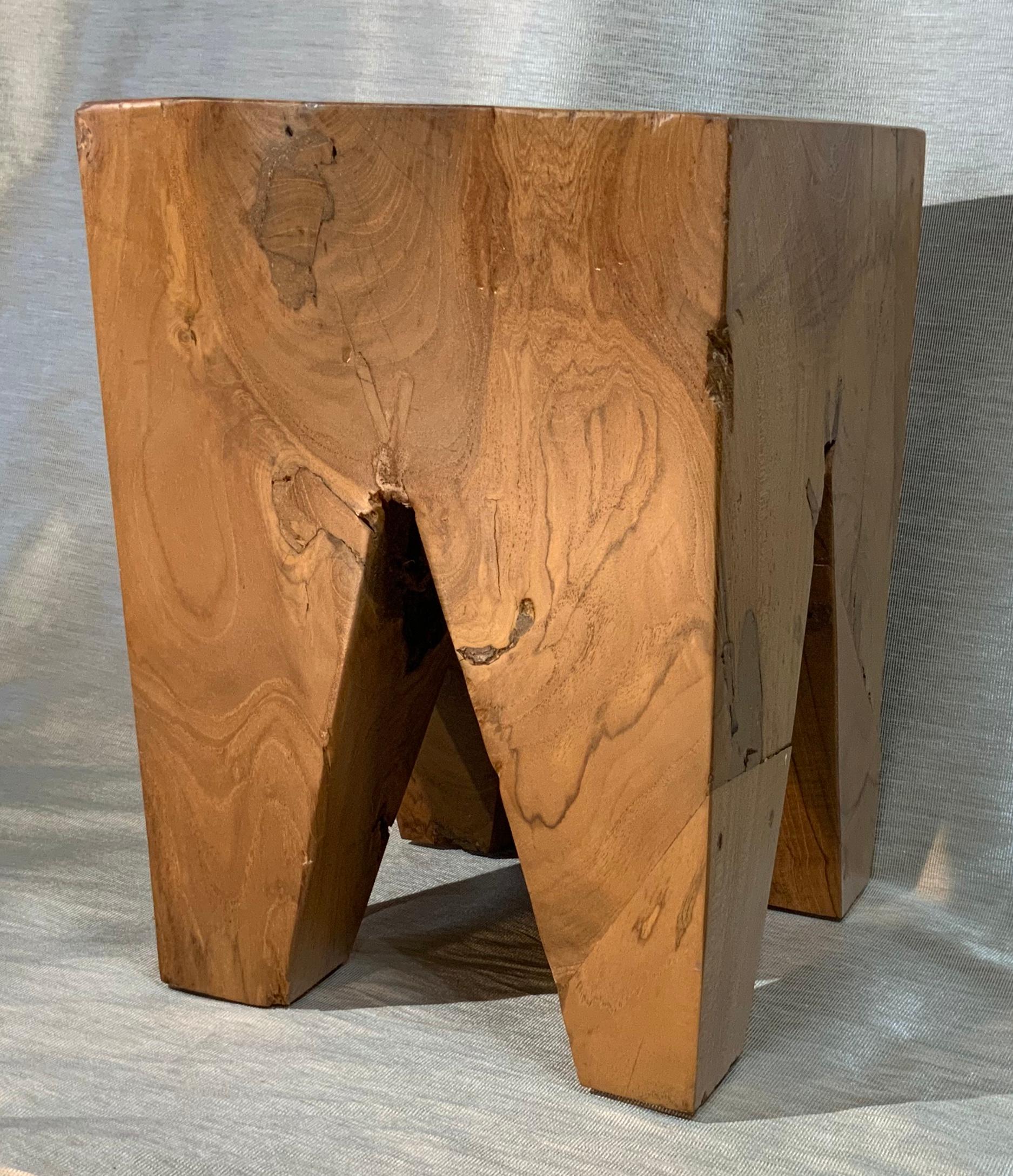 Wood Stool or Rustic Side Table 2