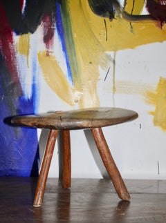 Wood Swiss alp stool