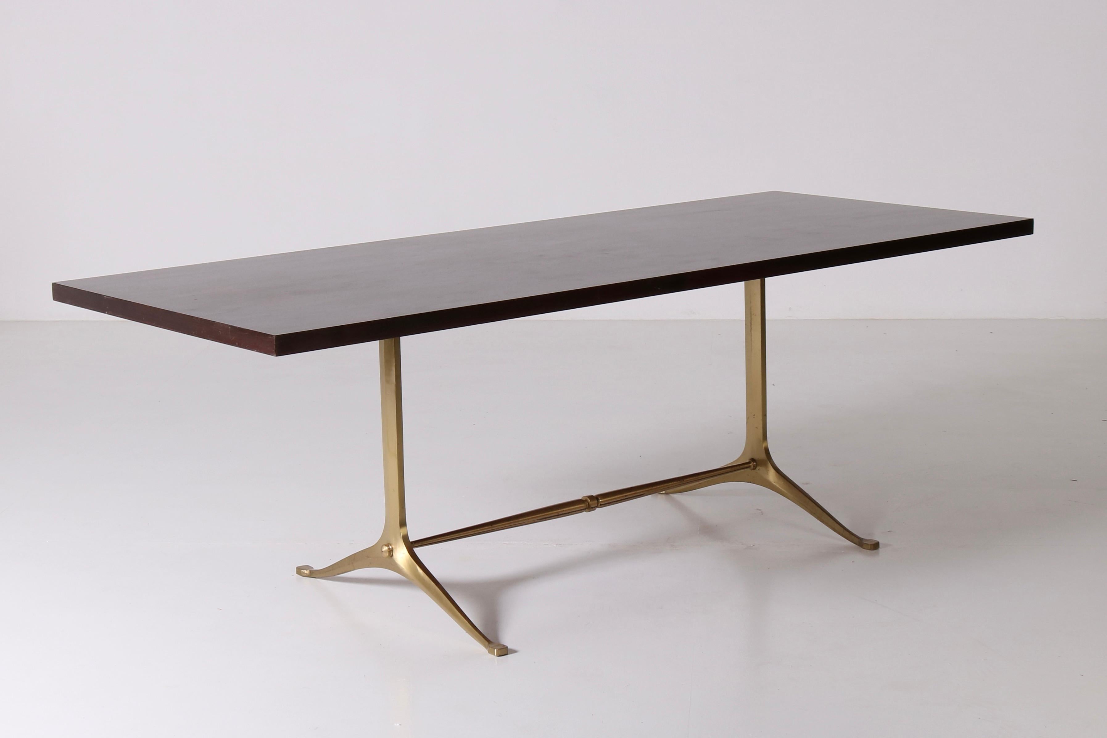 Wood Table by Melchiorre Bega, 60s In Good Condition For Sale In Milan, IT