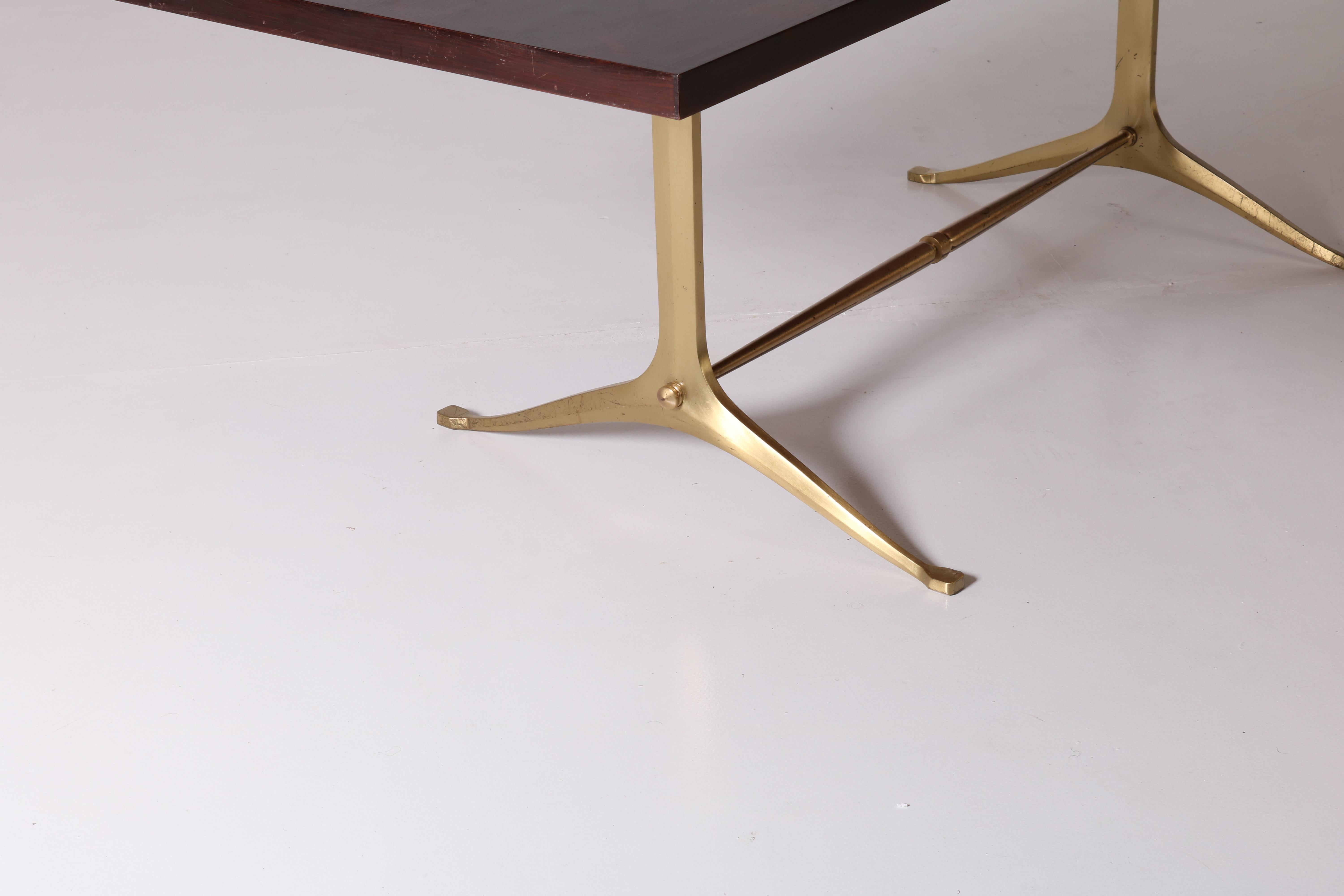 Mid-20th Century Wood Table by Melchiorre Bega, 60s For Sale
