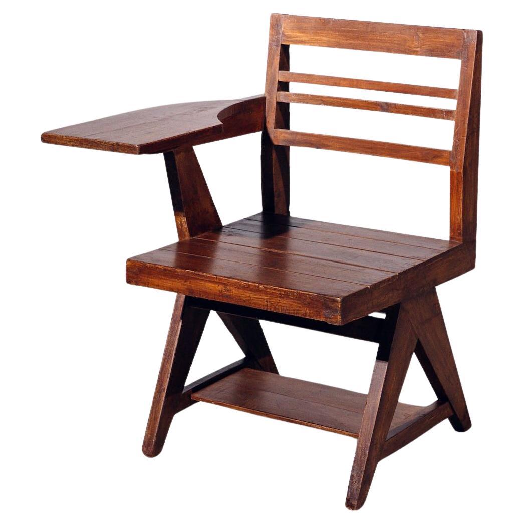 Sedia da tavolo in Wood di Pierre Jeanneret per Chandigarh, India, CIRCA 1960