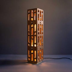 Mesquite Latticework Table Lamp, Horizontal, Large, Celosía Collection