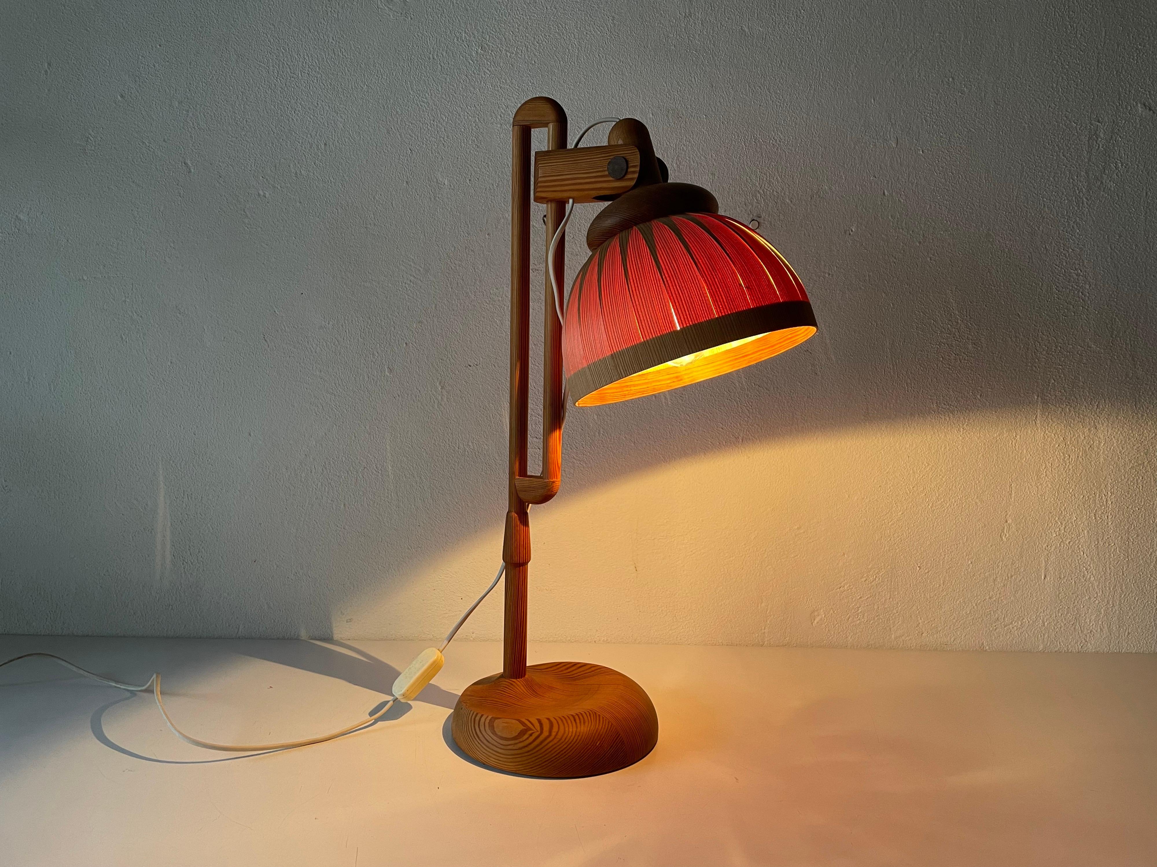 Wood Table Lamp by Hans-Agne Jakobsson for Ab Ellysett Markaryd, 1960s, Sweden 3
