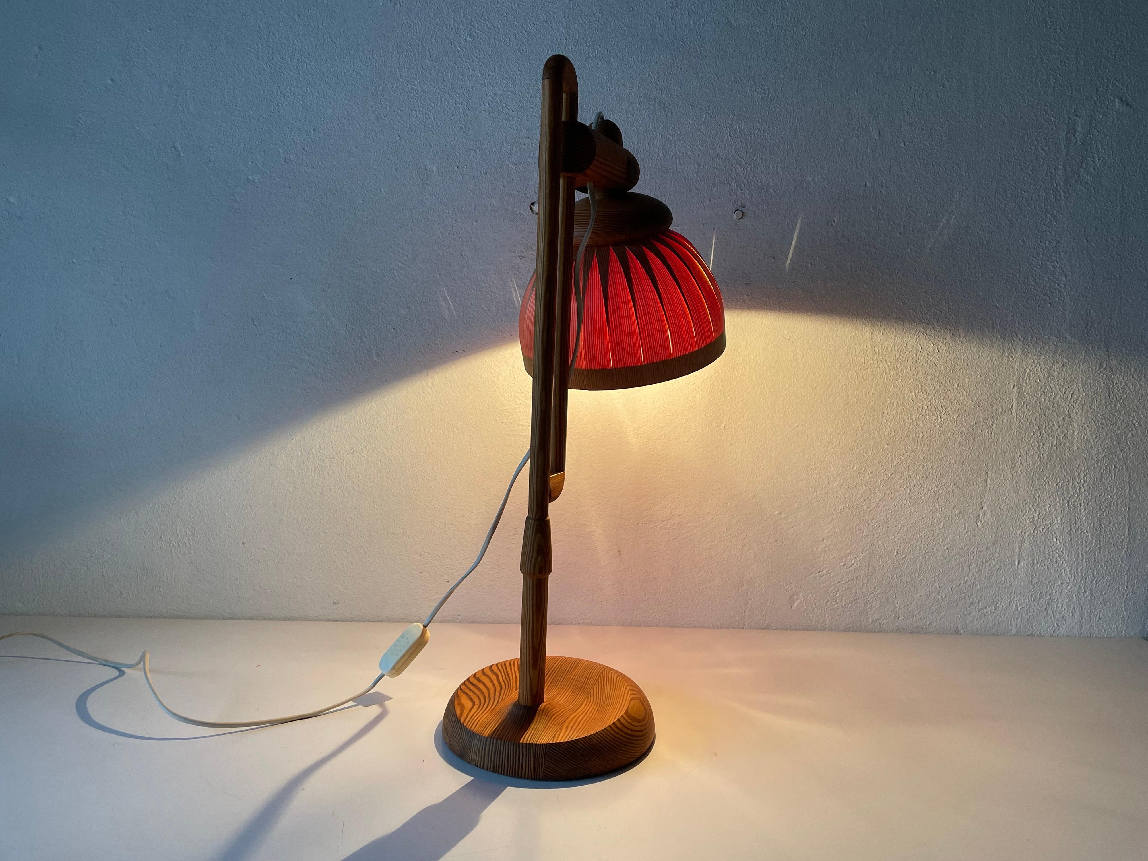 Wood Table Lamp by Hans-Agne Jakobsson for Ab Ellysett Markaryd, 1960s, Sweden 4