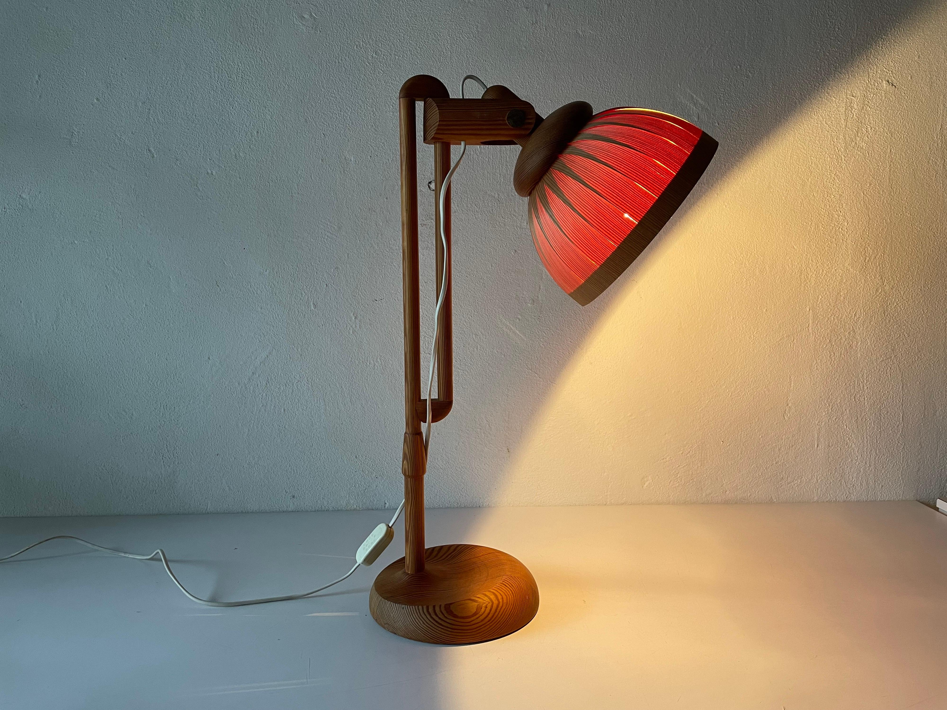 Wood Table Lamp by Hans-Agne Jakobsson for Ab Ellysett Markaryd, 1960s, Sweden 5