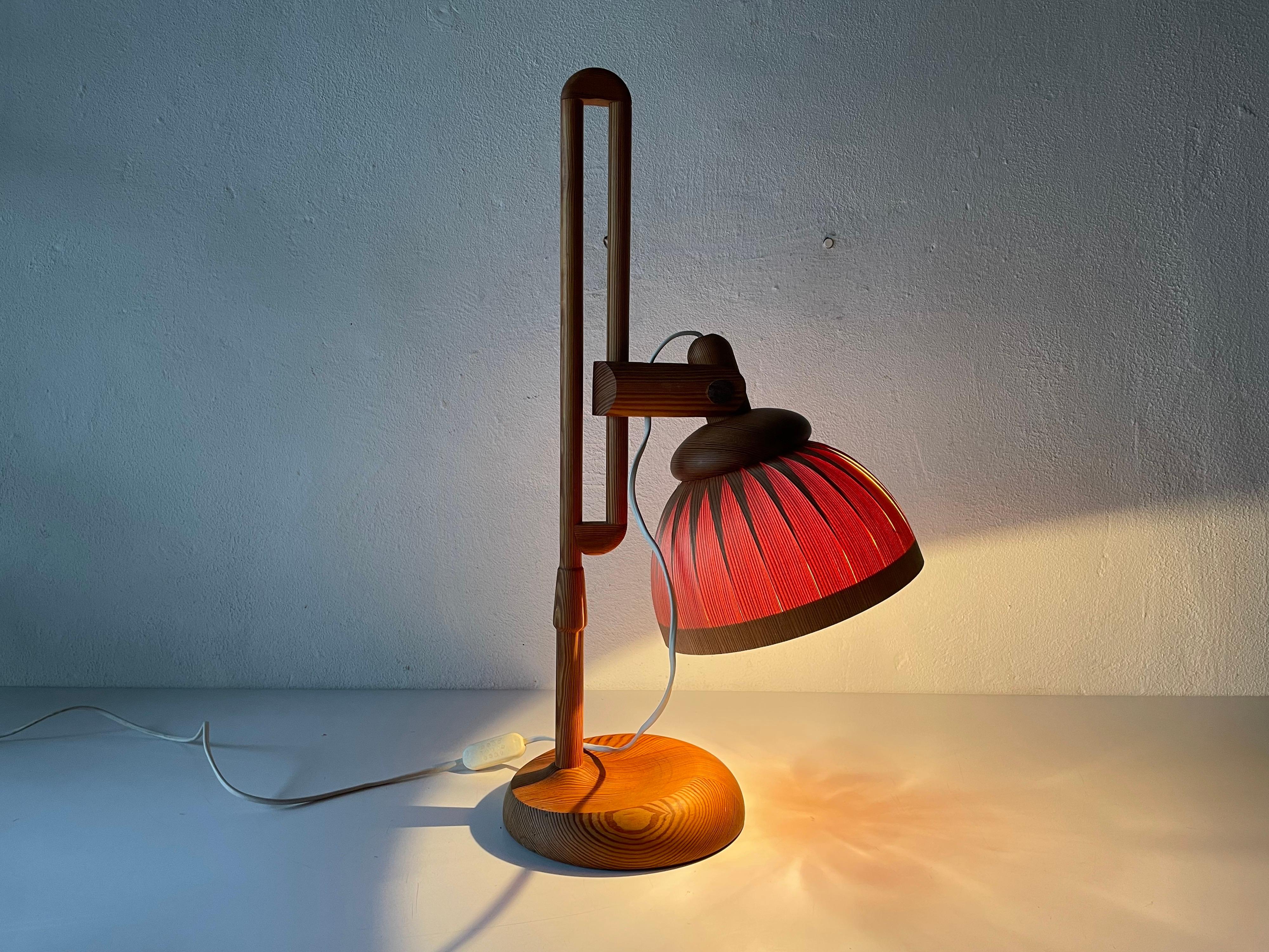Wood Table Lamp by Hans-Agne Jakobsson for Ab Ellysett Markaryd, 1960s, Sweden 6