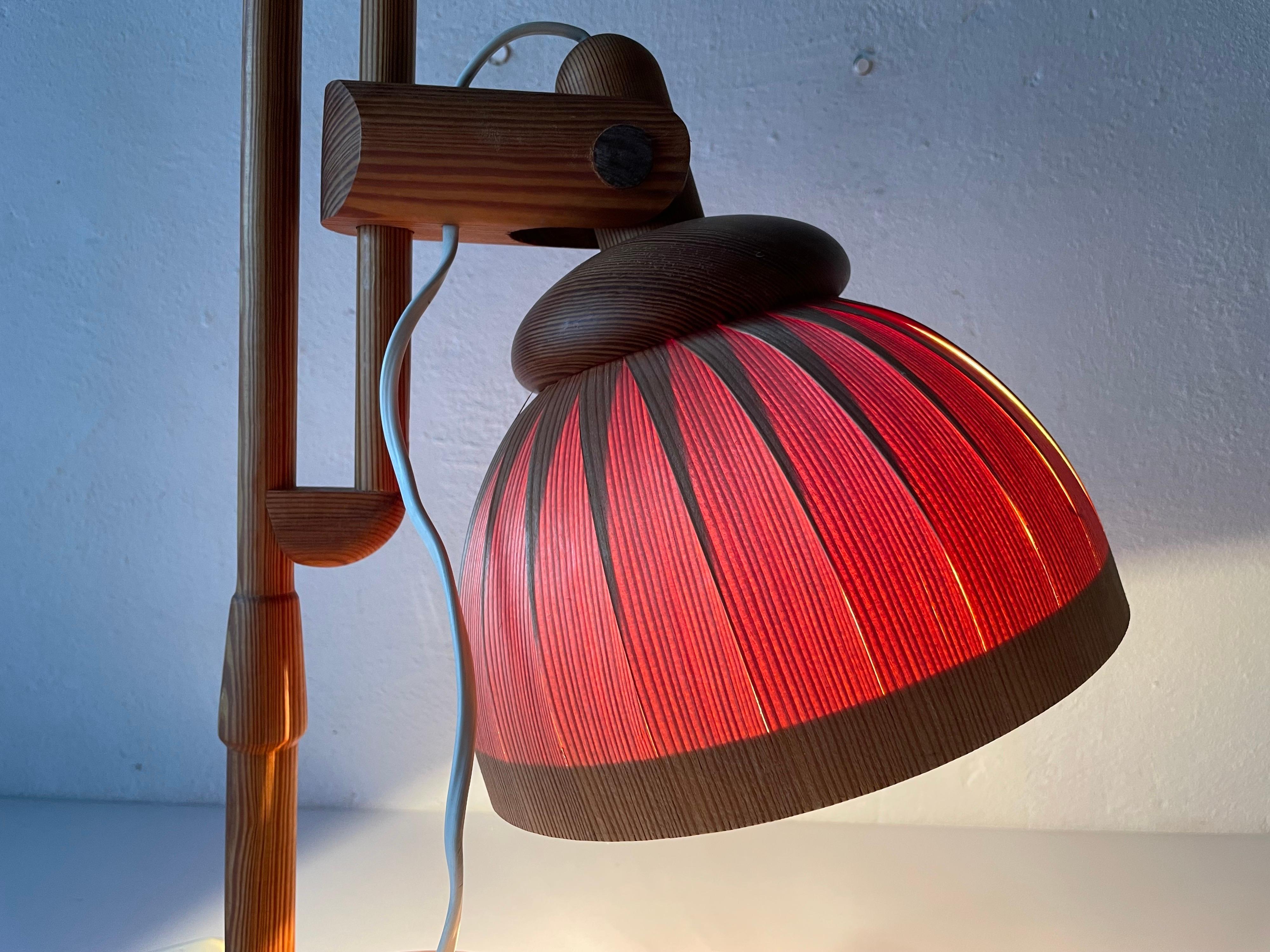 Wood Table Lamp by Hans-Agne Jakobsson for Ab Ellysett Markaryd, 1960s, Sweden 8