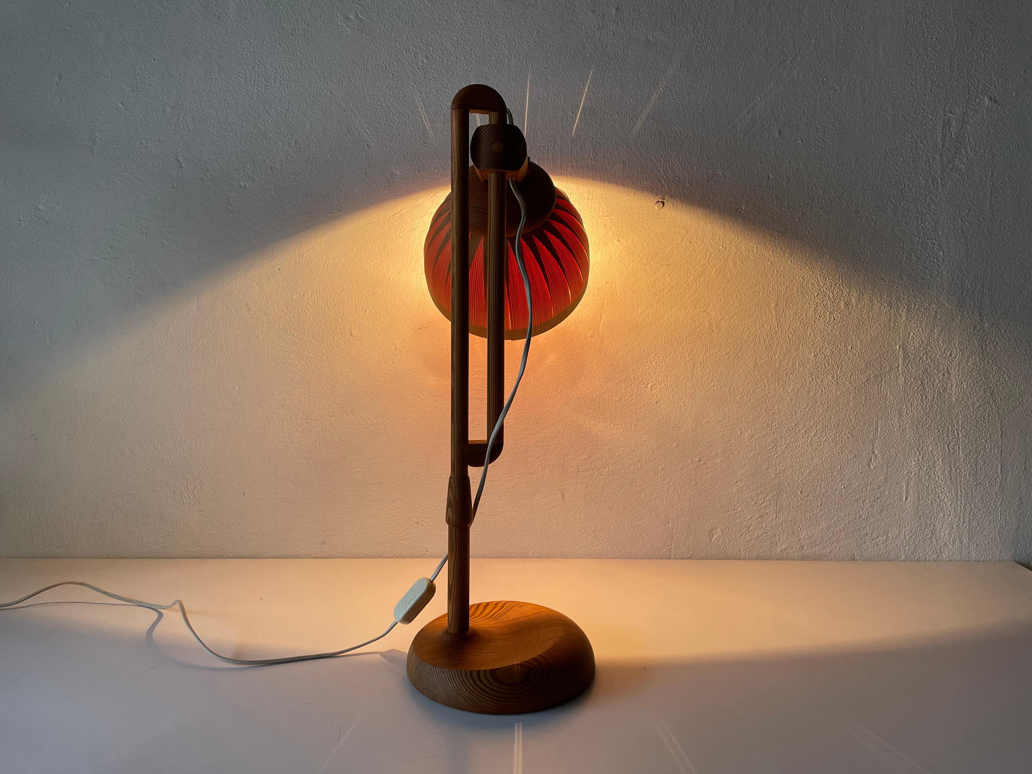 Wood Table Lamp by Hans-Agne Jakobsson for Ab Ellysett Markaryd, 1960s, Sweden 9