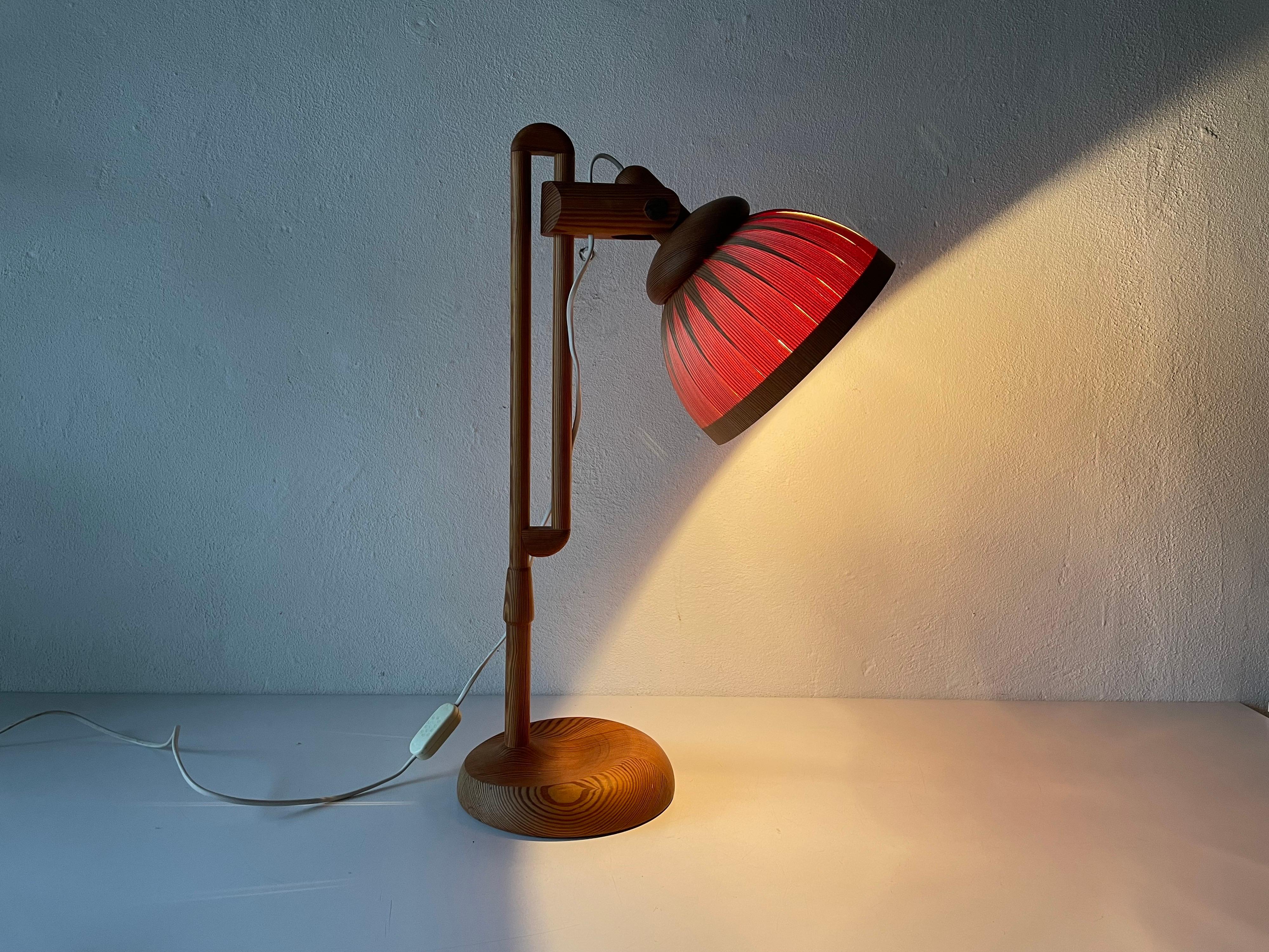 Wood Table Lamp by Hans-Agne Jakobsson for Ab Ellysett Markaryd, 1960s, Sweden 2