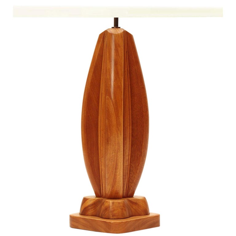 Wood Table Lamp For Sale at 1stDibs