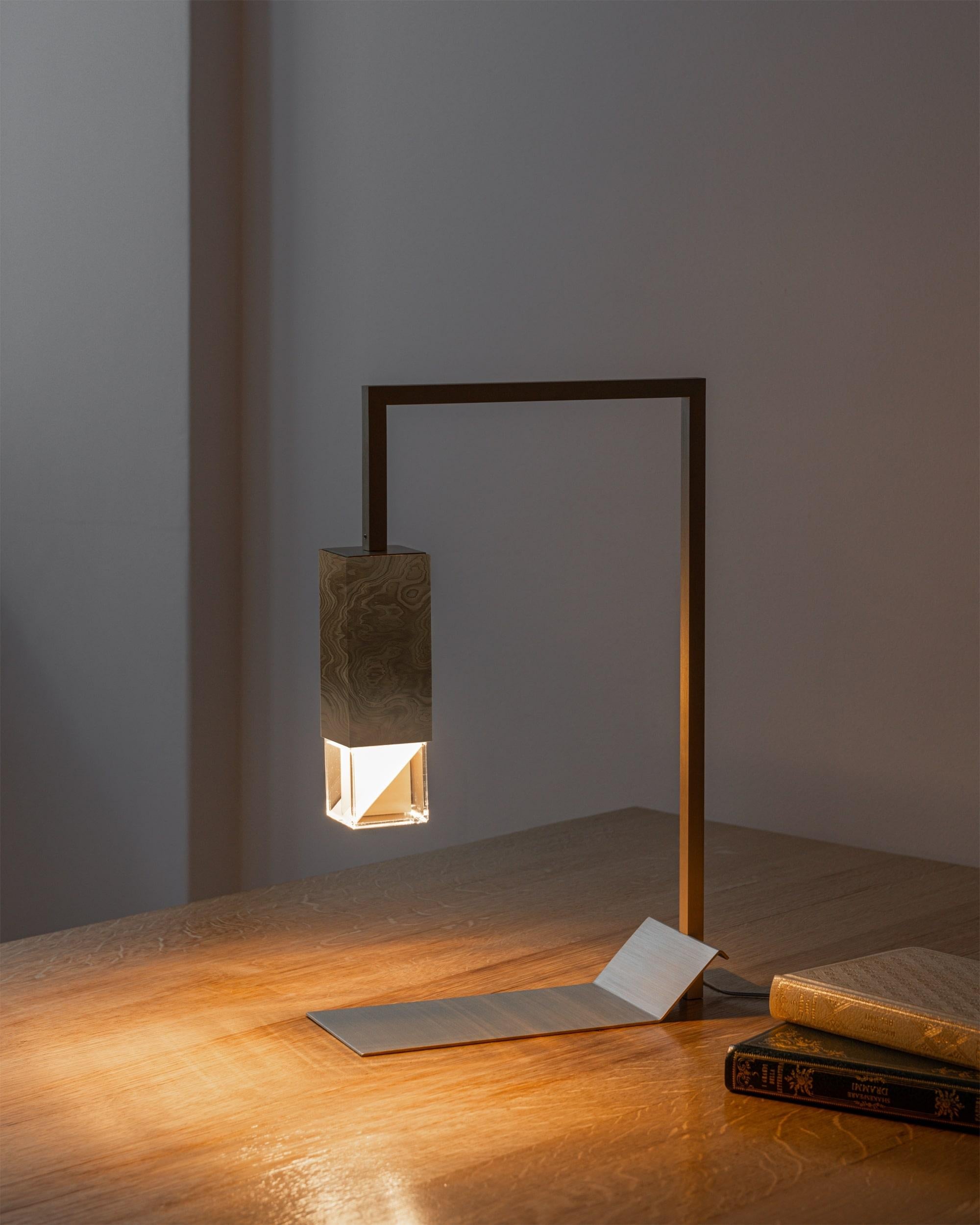 Contemporary Wood Table Lamp Two 01 Revamp Edition by Formaminima For Sale