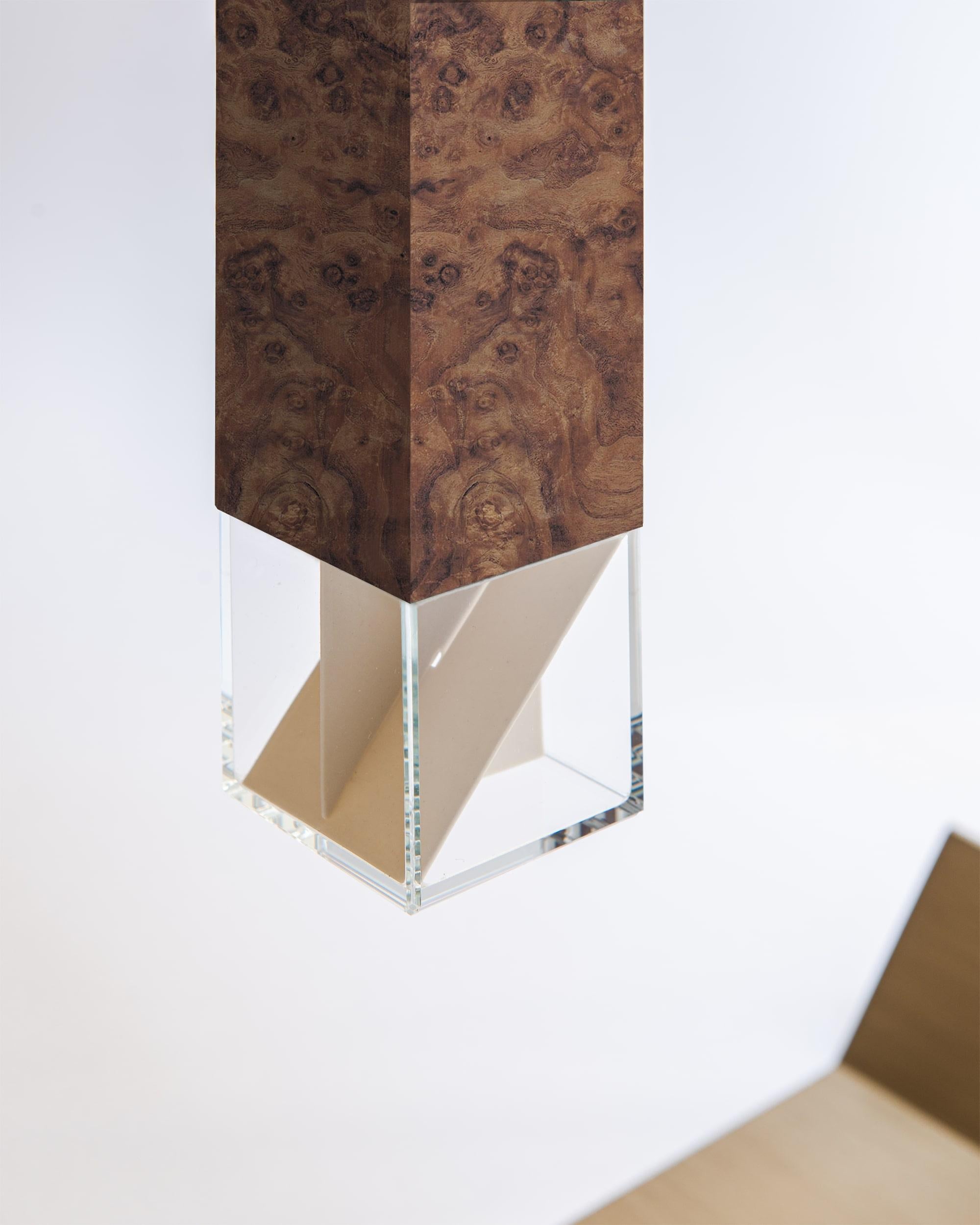 Cristal Lampe de bureau en bois 02 Revamp Edition de Formaminima en vente