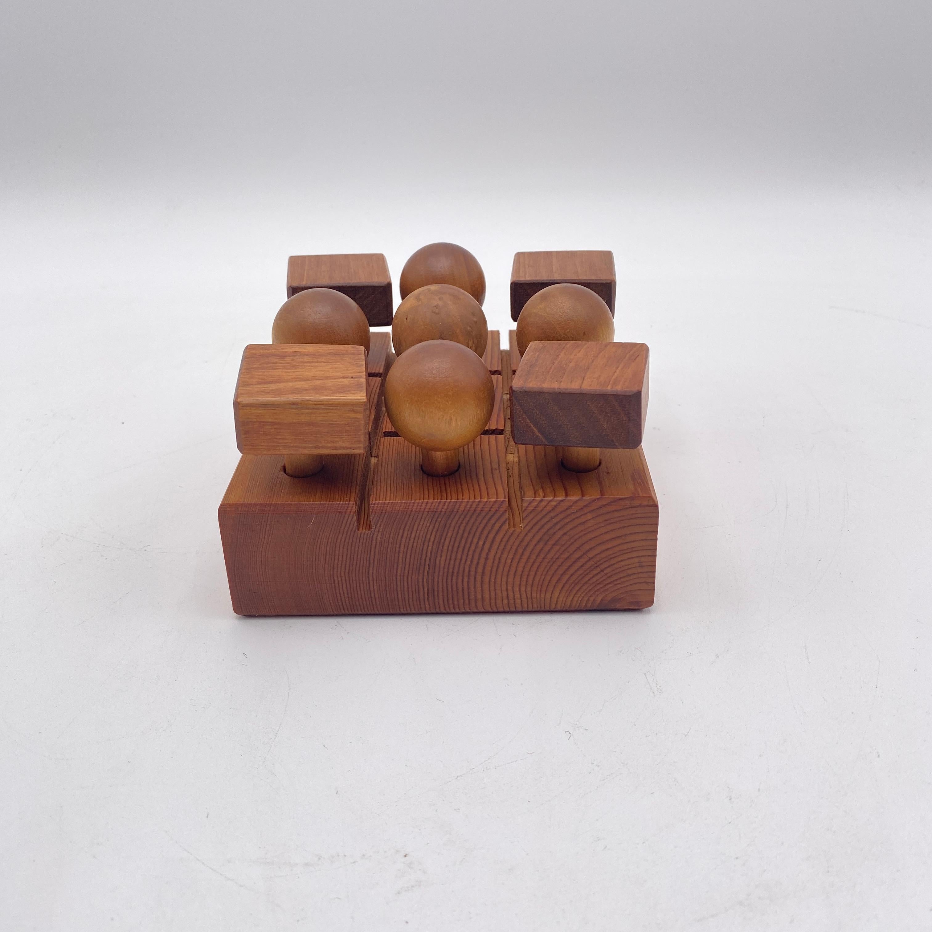 Jeu Tic Tac Tac en bois 1981 en vente 3