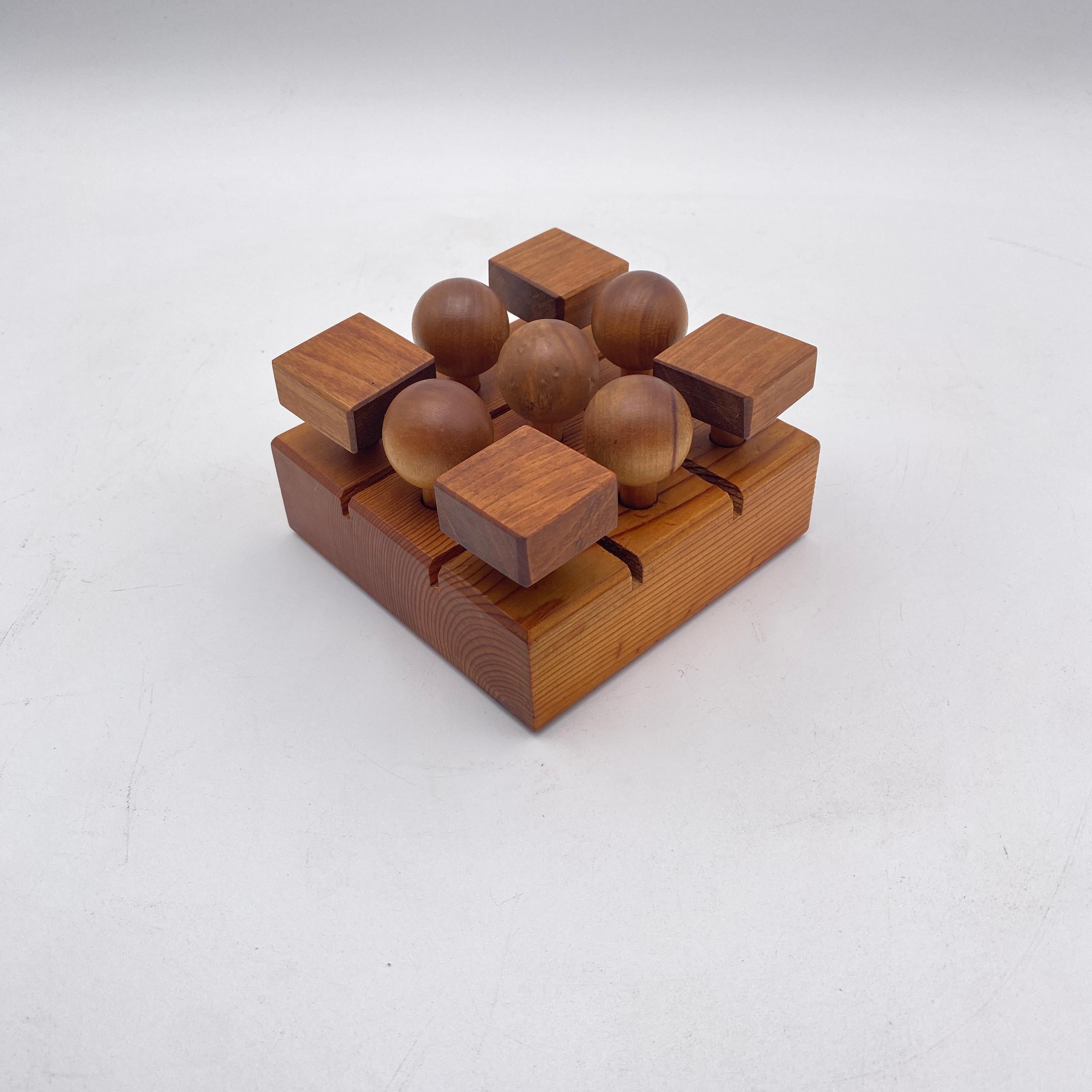 Américain Jeu Tic Tac Tac en bois 1981 en vente