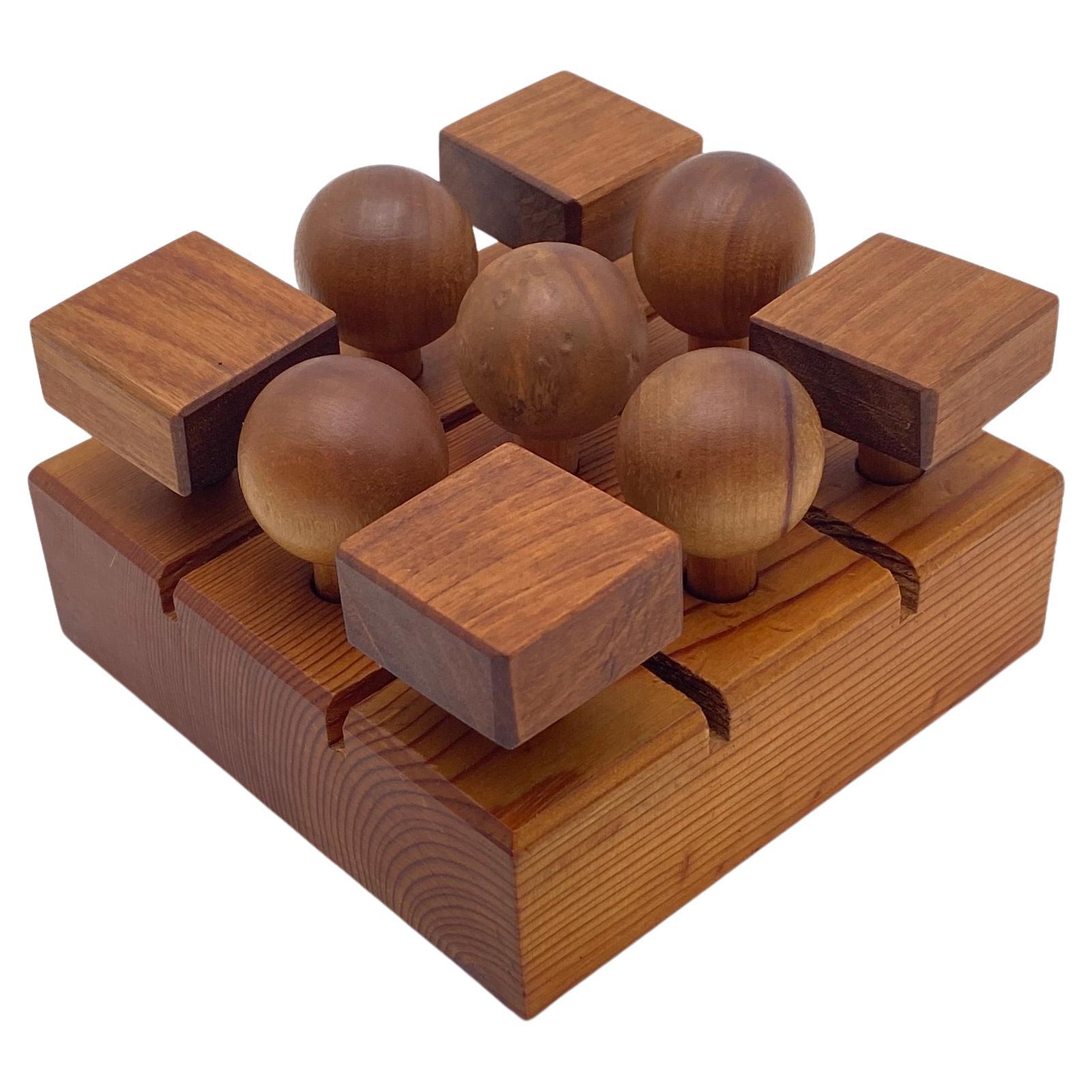 Jeu Tic Tac Tac en bois 1981 en vente