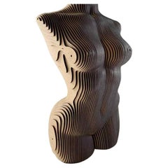 Wood Female Torso Sculpture MDF 