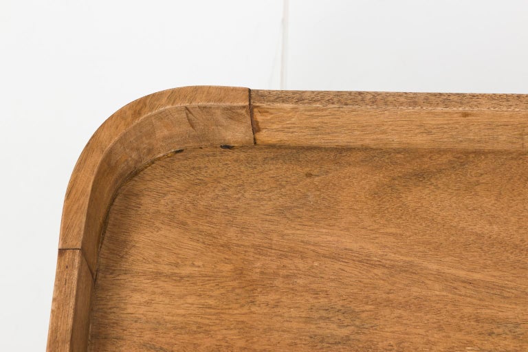 Wood Tray Iron Base Coffee Table at 1stDibs