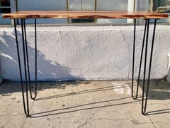 Wood Tree Trunk Slab Console