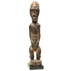 Wood Tribal Baule Standing Male Figure, Important Provenance