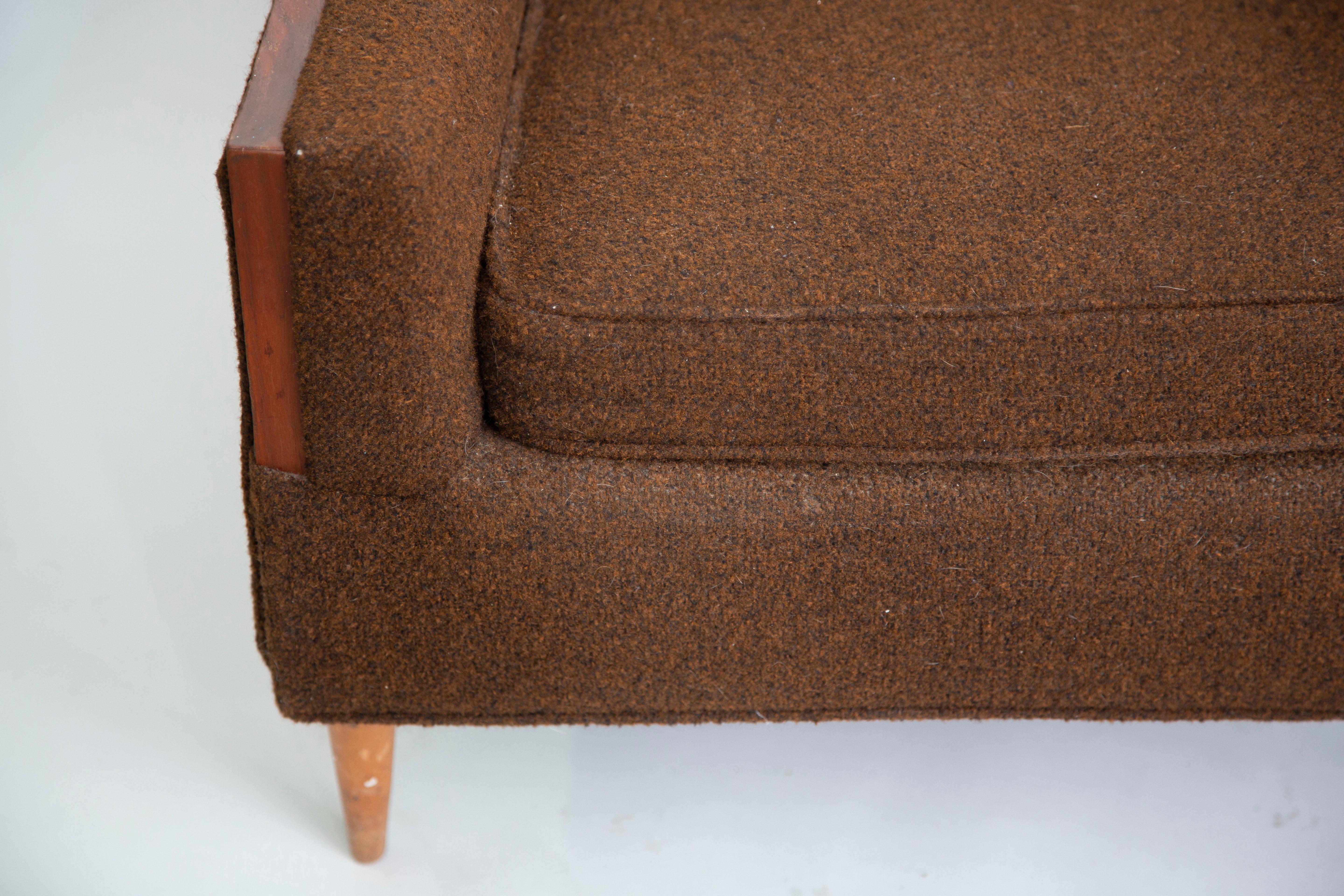 American Mid Century Modern Wood Trim Lounge Chair, 1969, USA For Sale